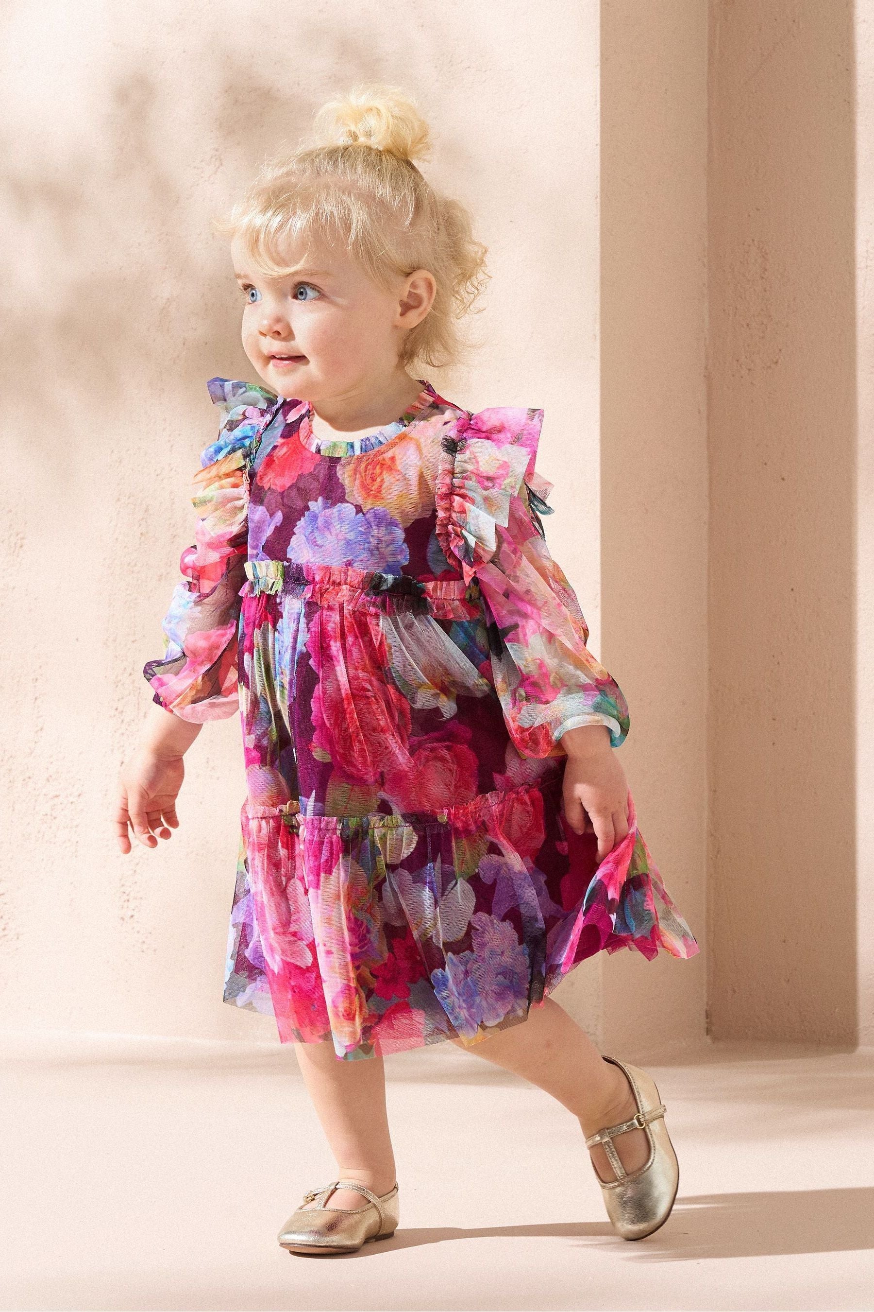 Angel & Rocket Pink Alessia Floral Print Dress