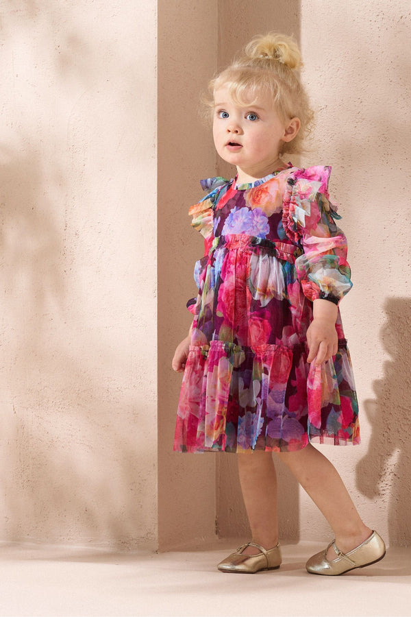 Angel & Rocket Pink Alessia Floral Print Dress