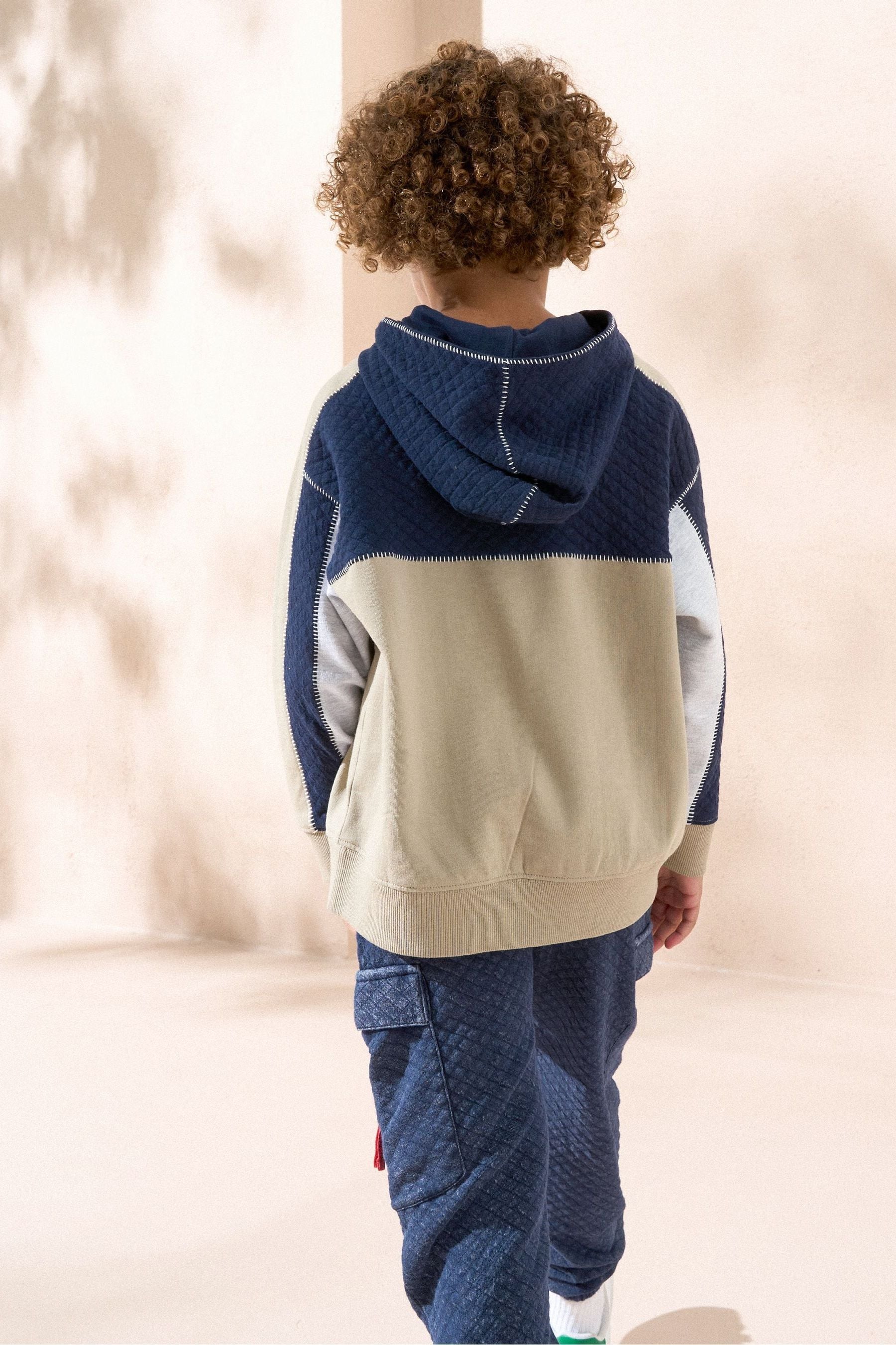 Angel & Rocket Blue Hayden Colourblock Hoodie