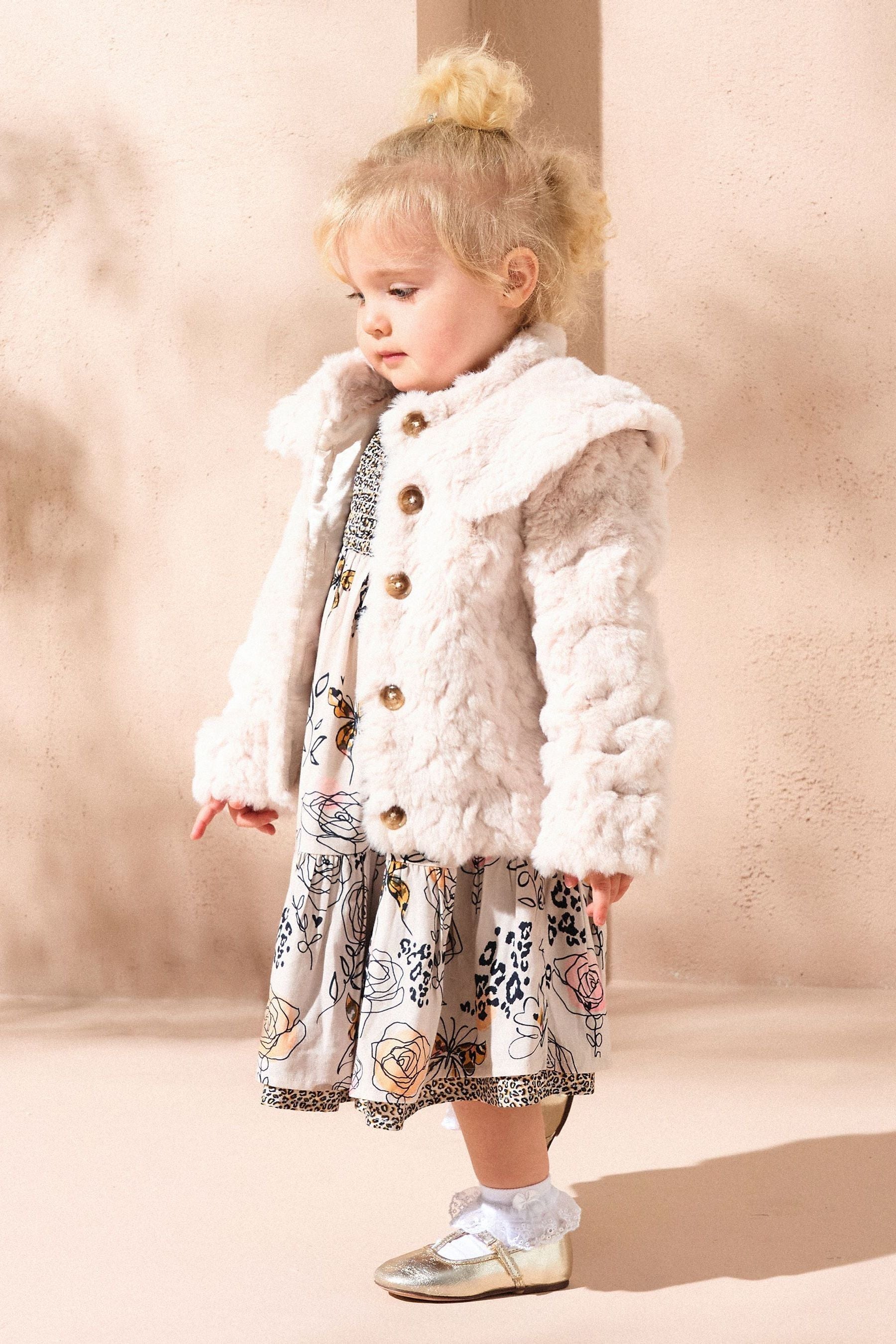 Angel & Rocket Natural Cecile Faux Fur Jacket