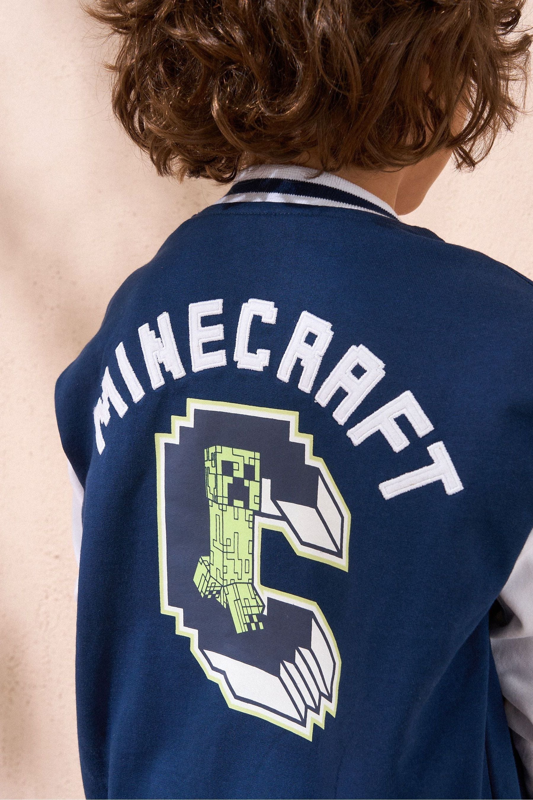 Angel & Rocket Blue Minecraft Preppy Varsity Jacket