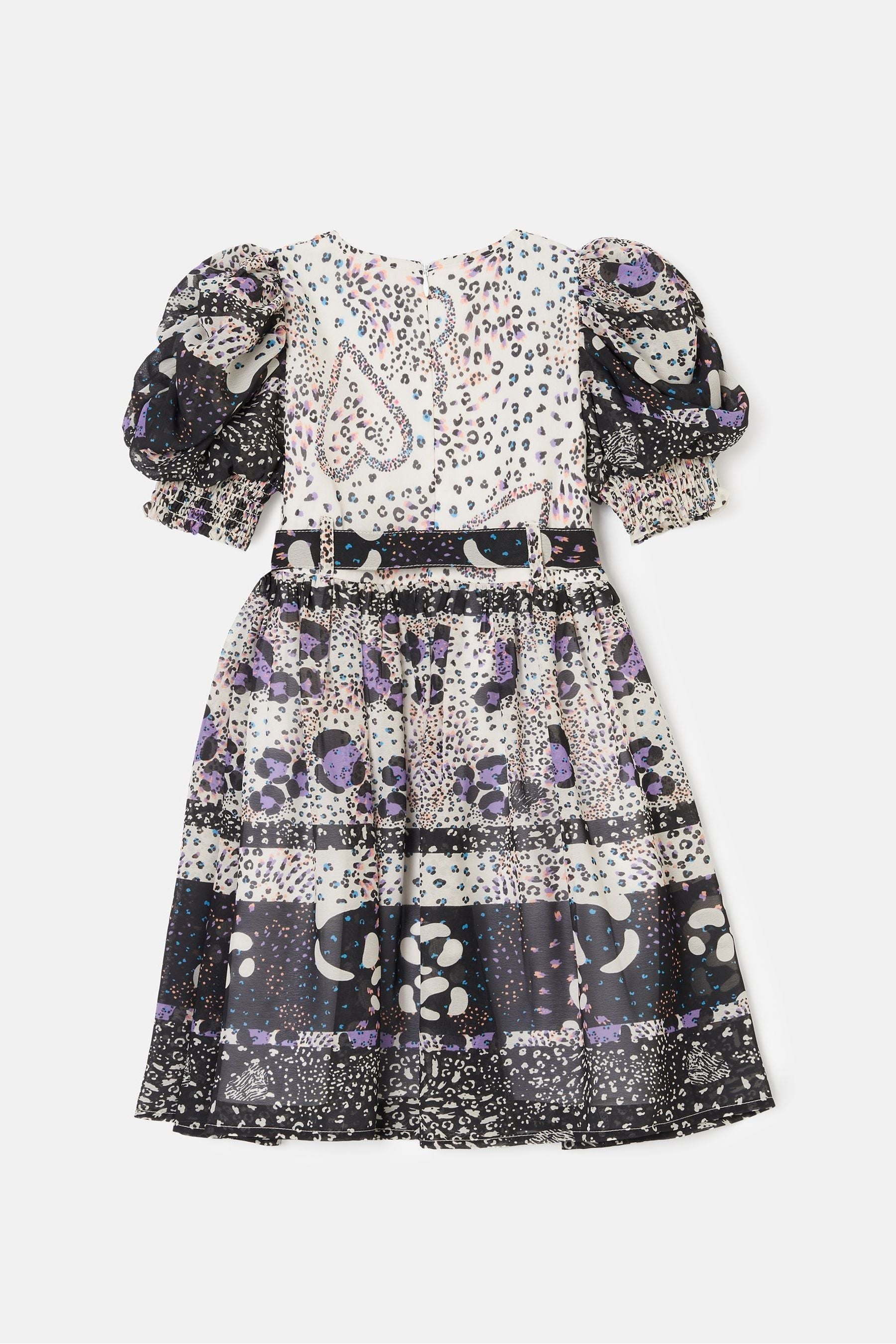 Angel & Rocket Animal Estelle Multi Print Mix Belted Dress