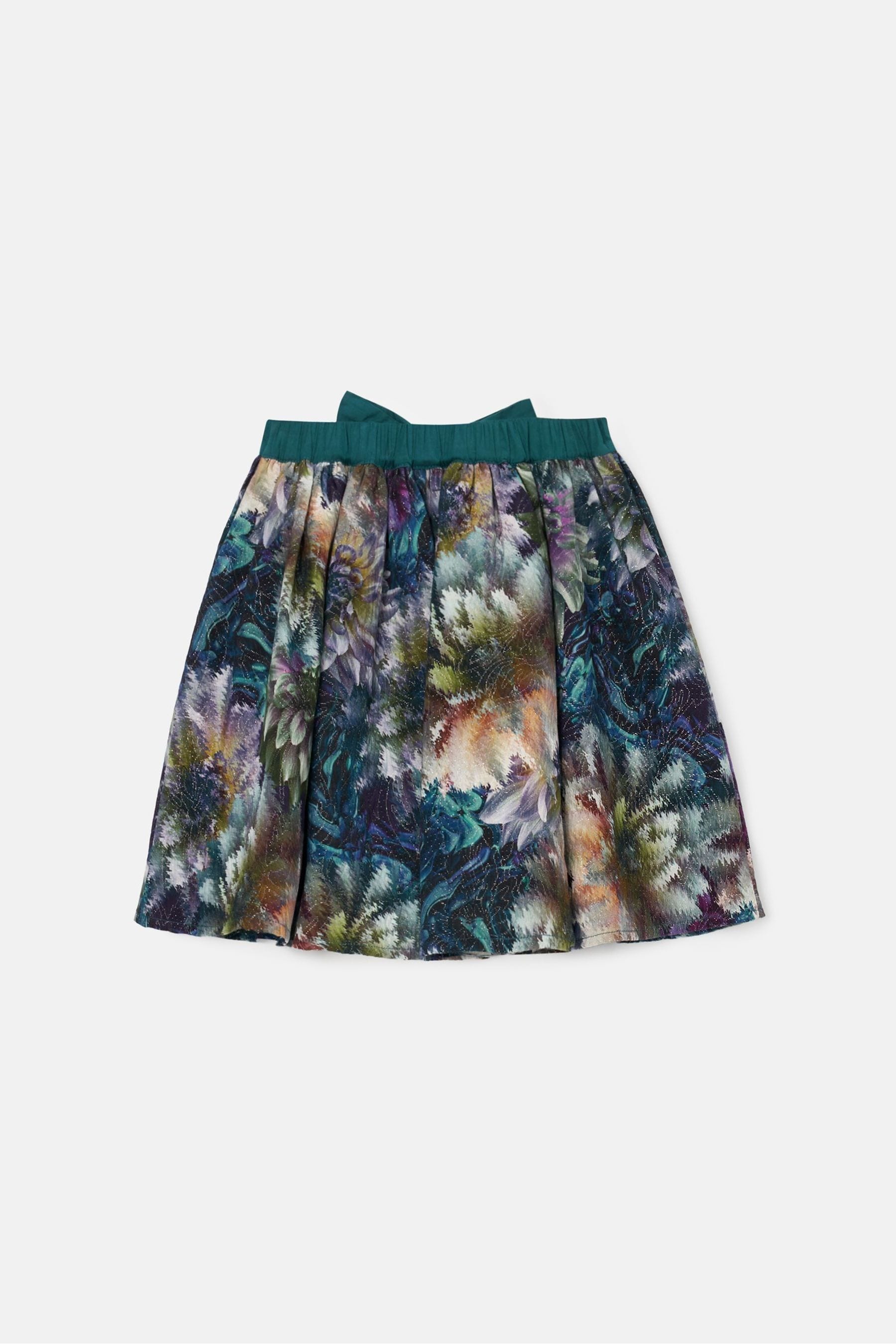 Blue Angel & Rocket Mirielle Multi Jacquard Print 100% Cotton Skirt