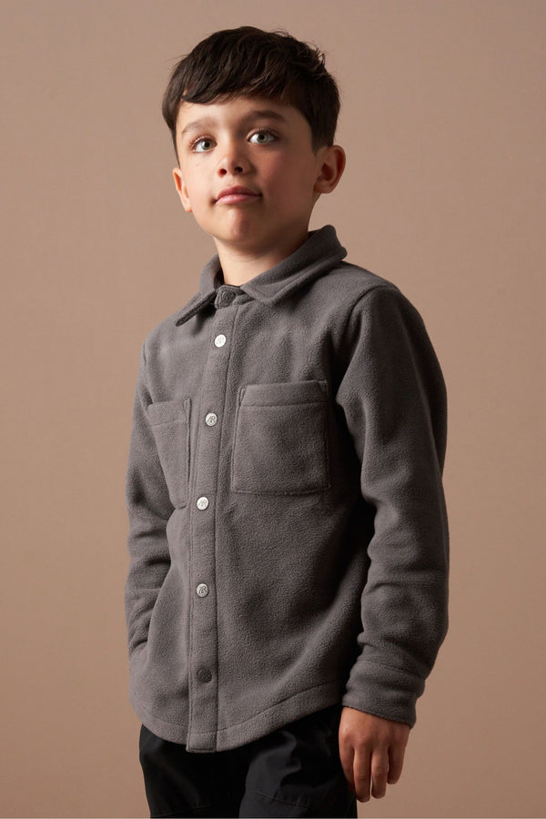 Angel & Rocket Black Mac Fleece Overshirt