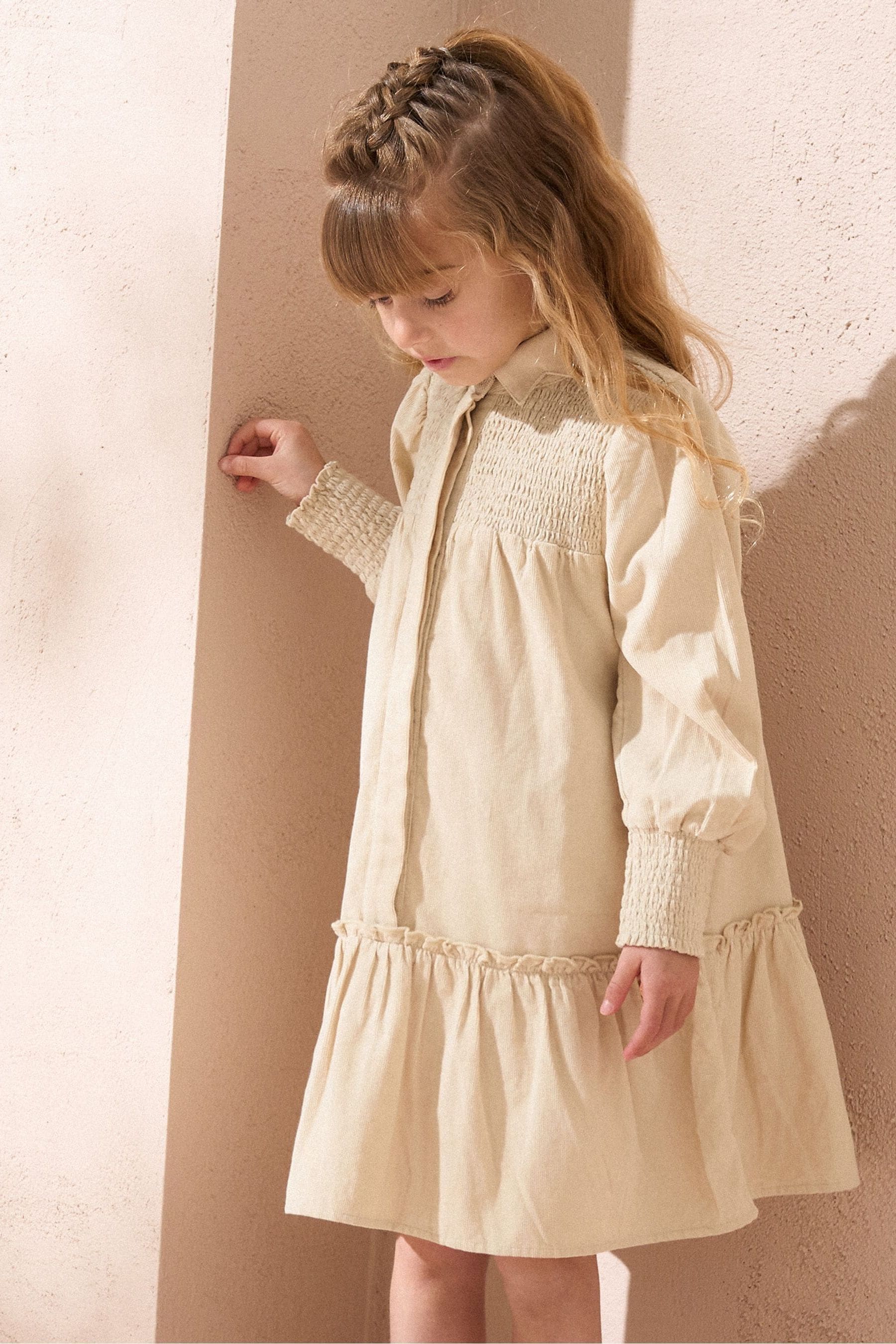 Angel & Rocket Cream Rafferty Denim Star Collar Dress