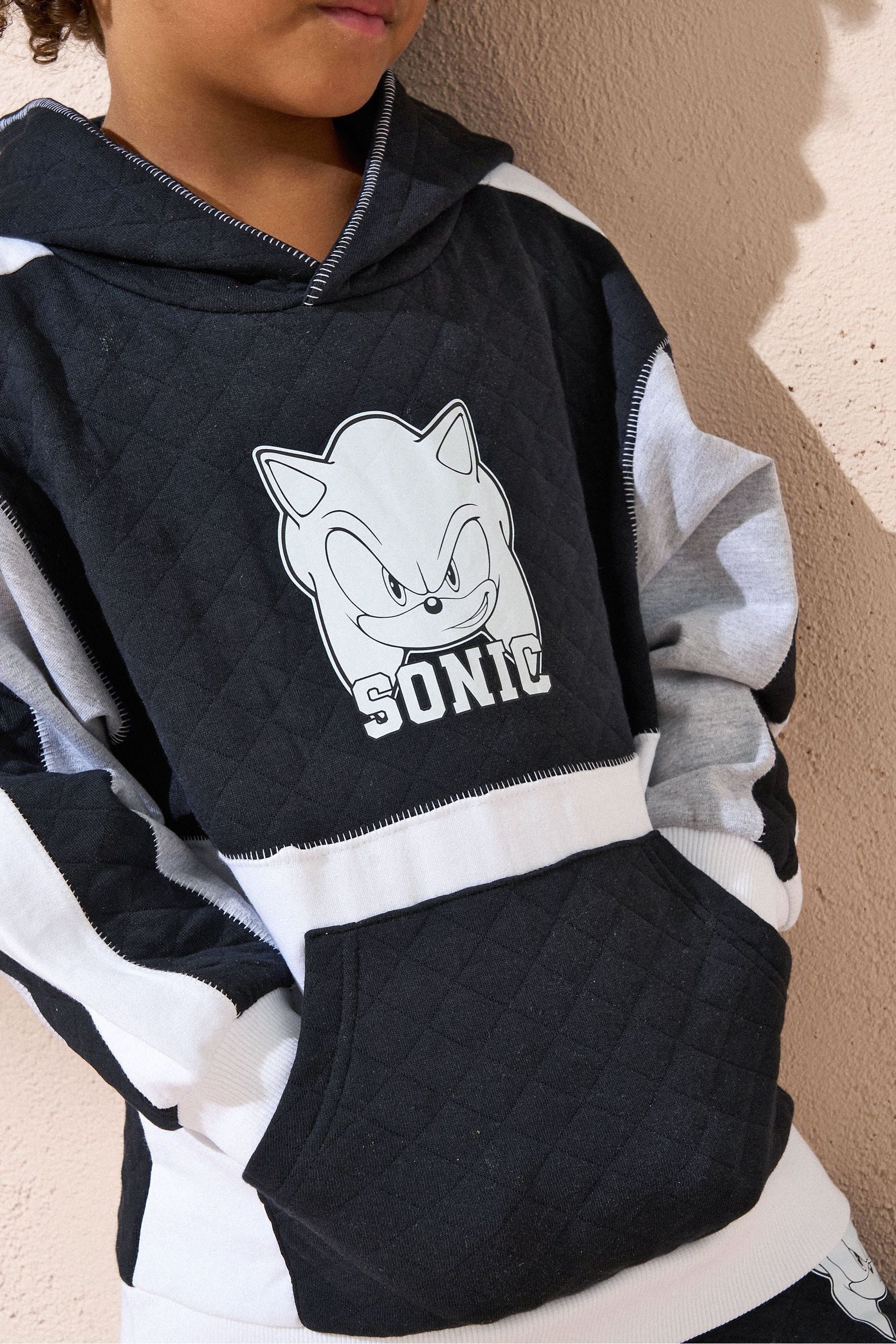 Angel & Rocket Black Sonic Mix Textured Block Hoodie