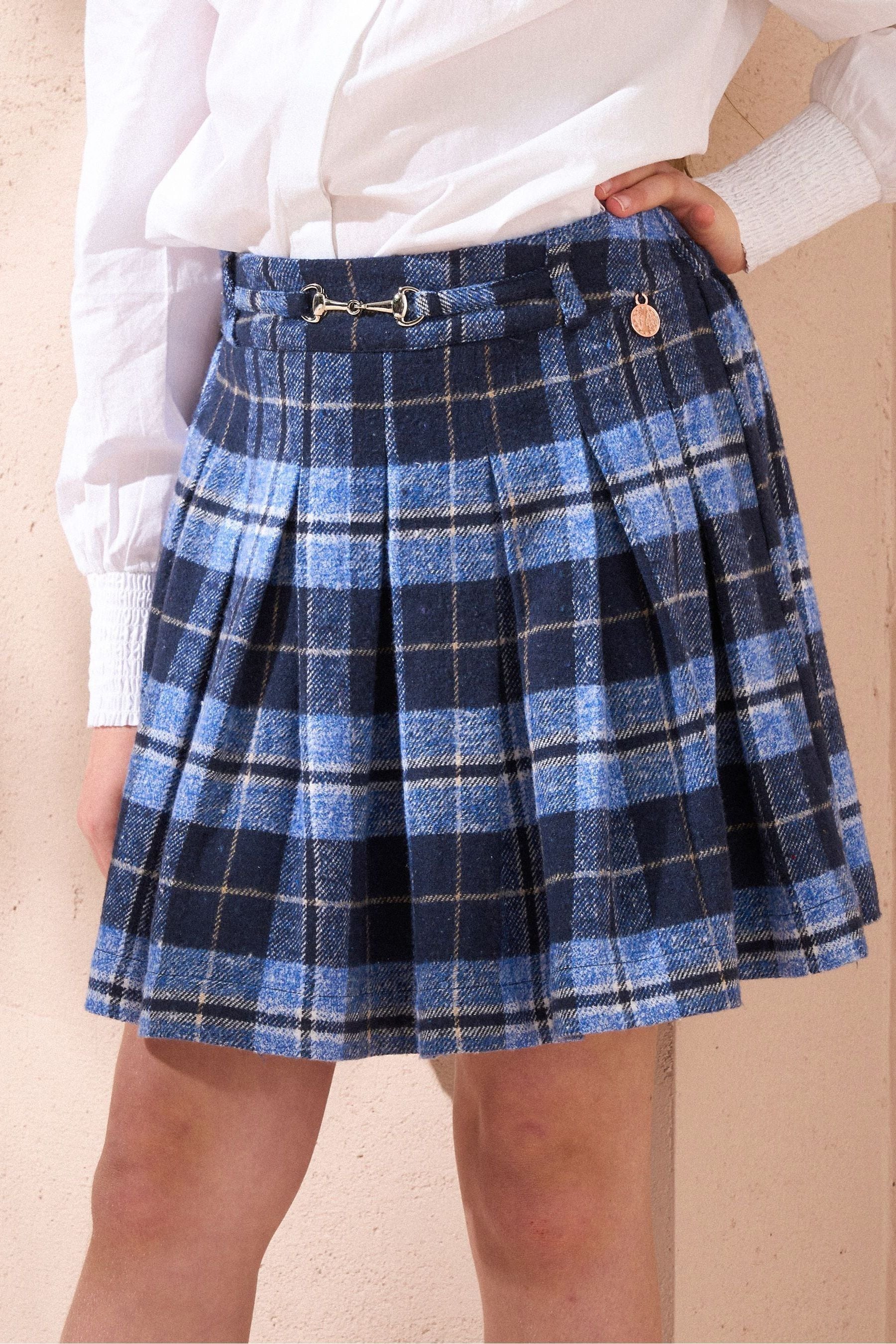 Angel & Rocket Blue Macy Check Skirt