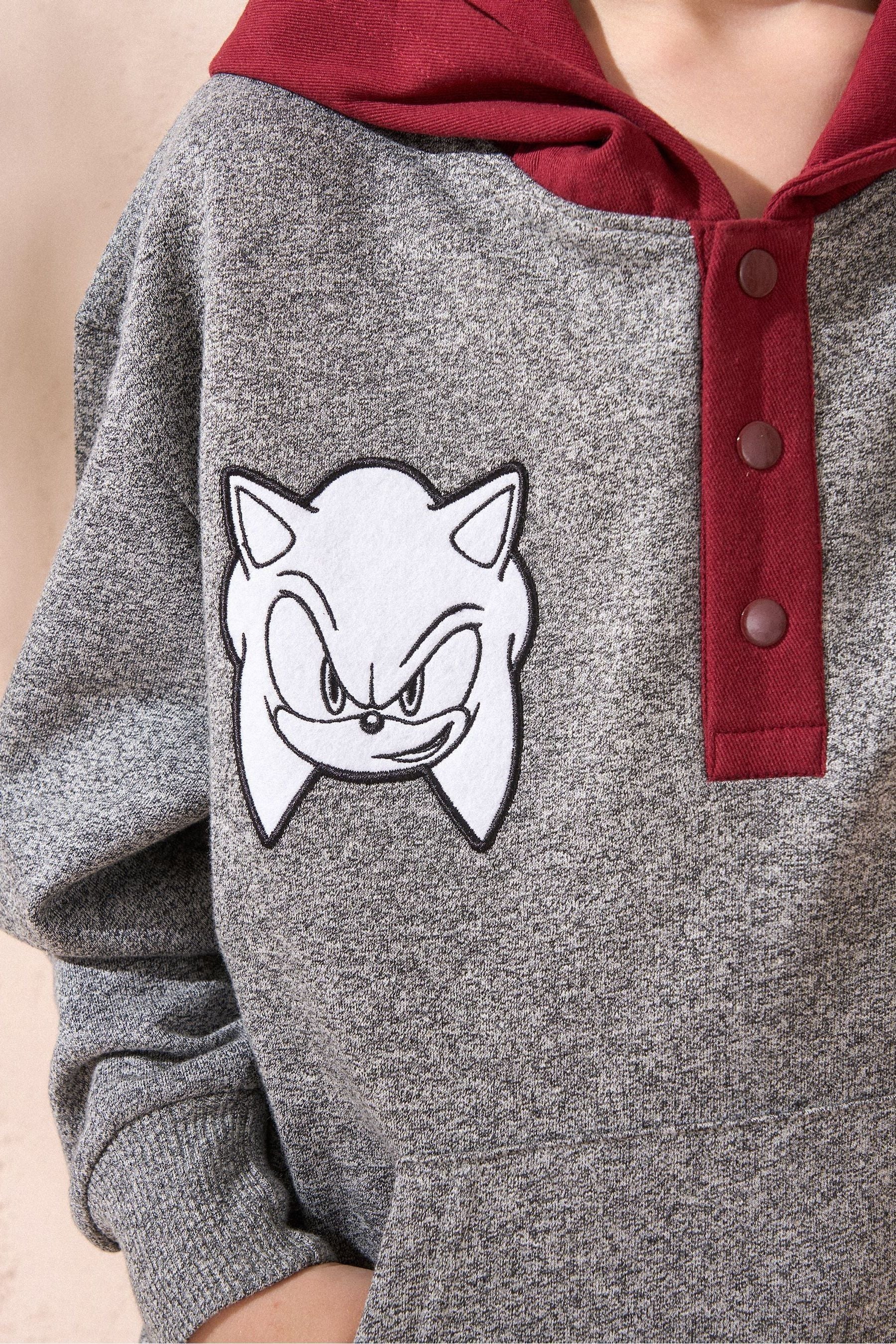 Angel & Rocket Grey Sonic Textured Mix Fabric Hoodie