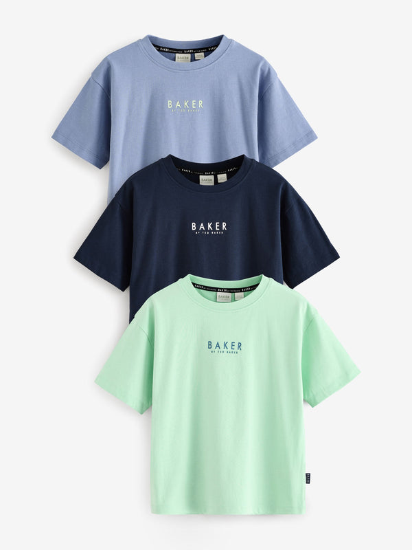 Baker by Ted Baker 100% Cotton T-Shirts 3 Pack