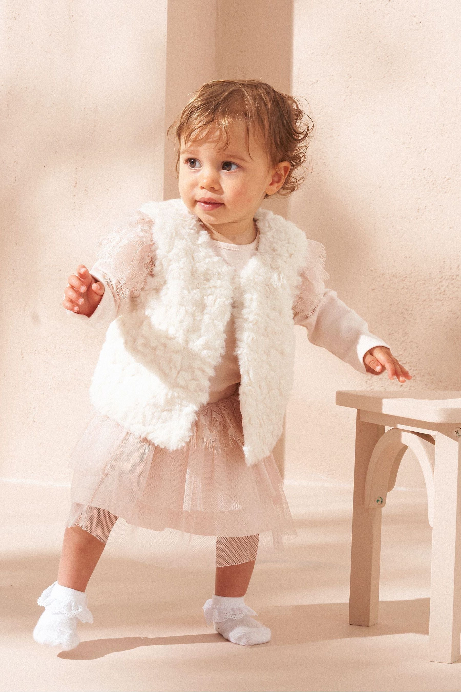 Angel & Rocket Cream Cici Faux Fur Gilet