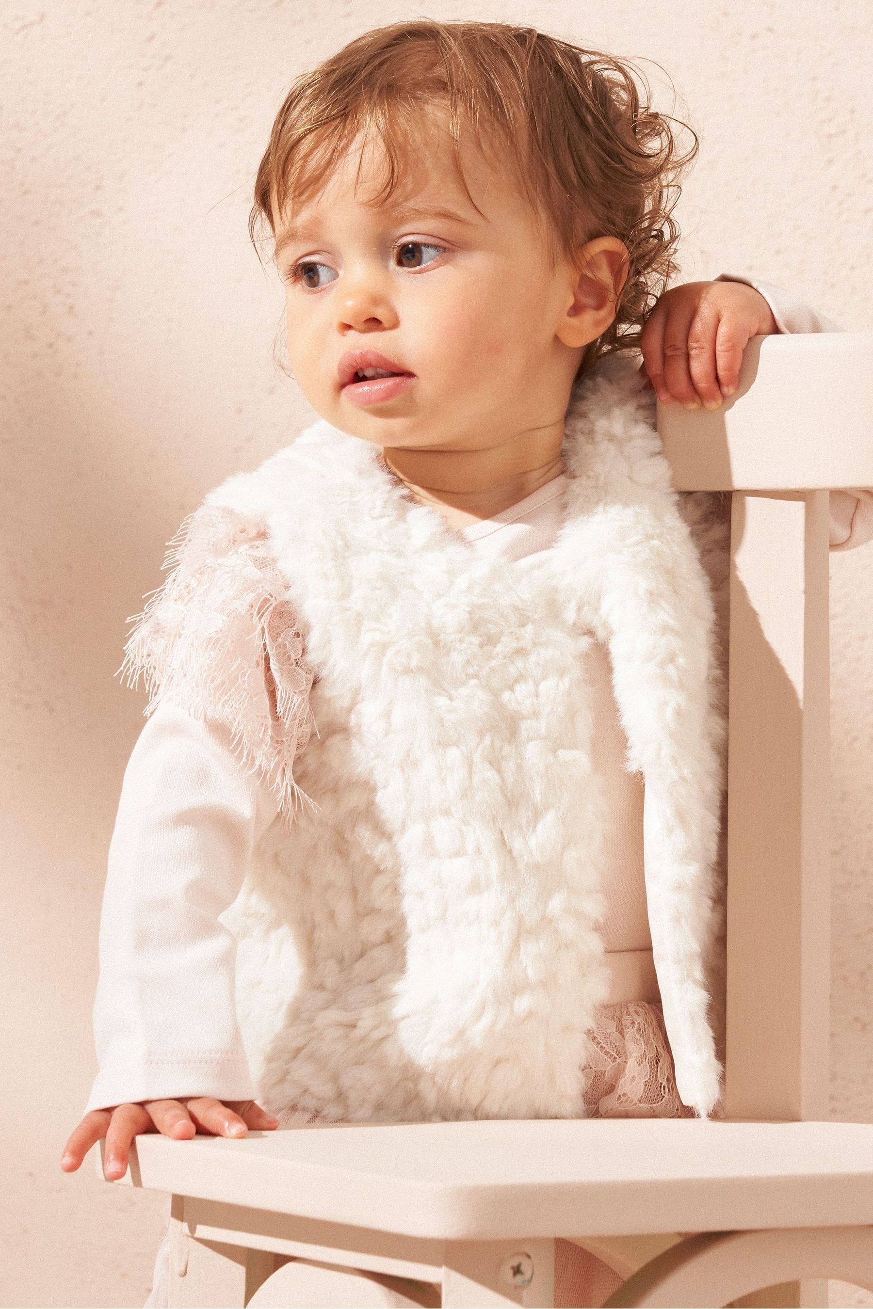 Angel & Rocket Cream Cici Faux Fur Gilet