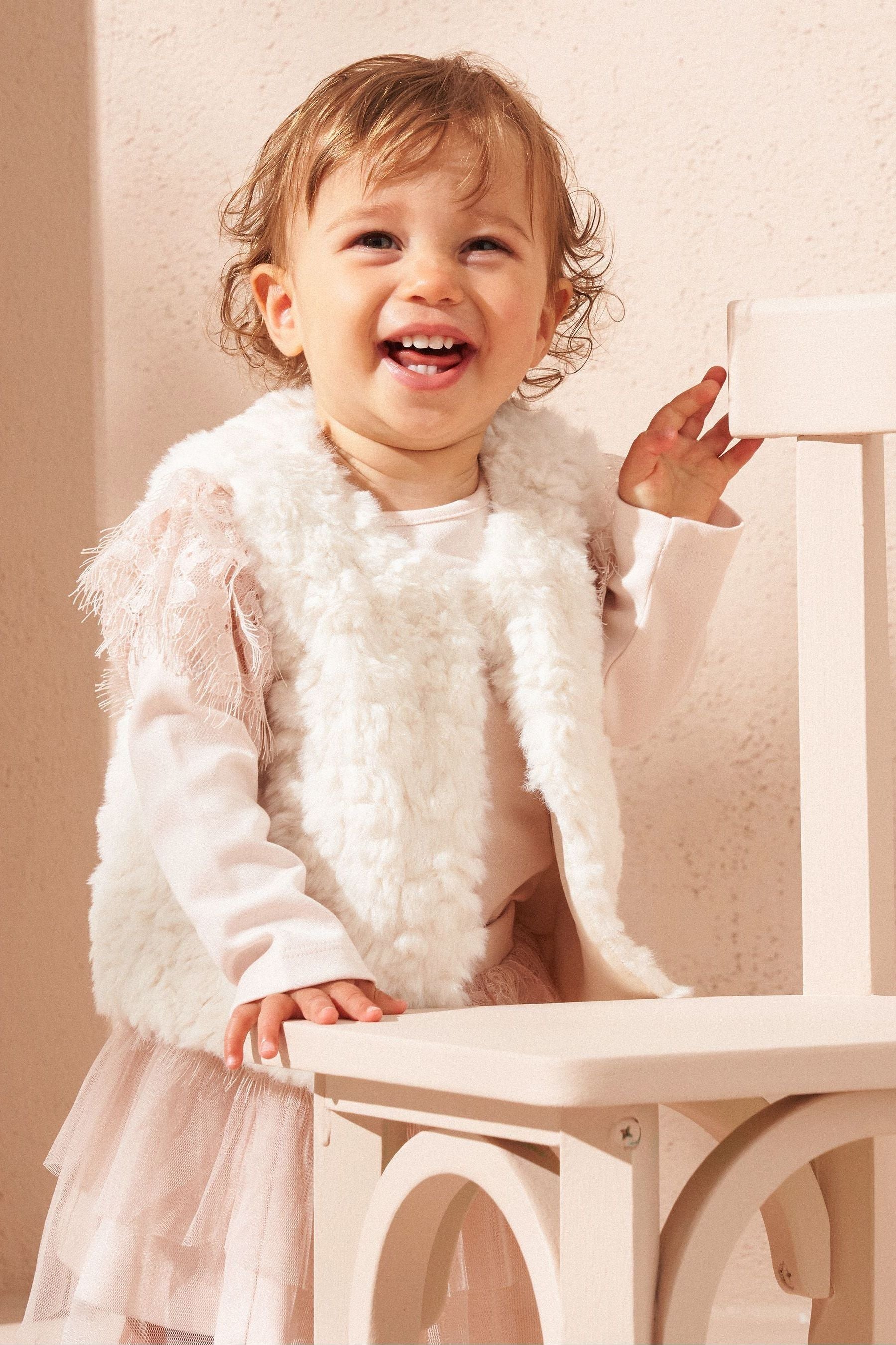 Angel & Rocket Cream Cici Faux Fur Gilet