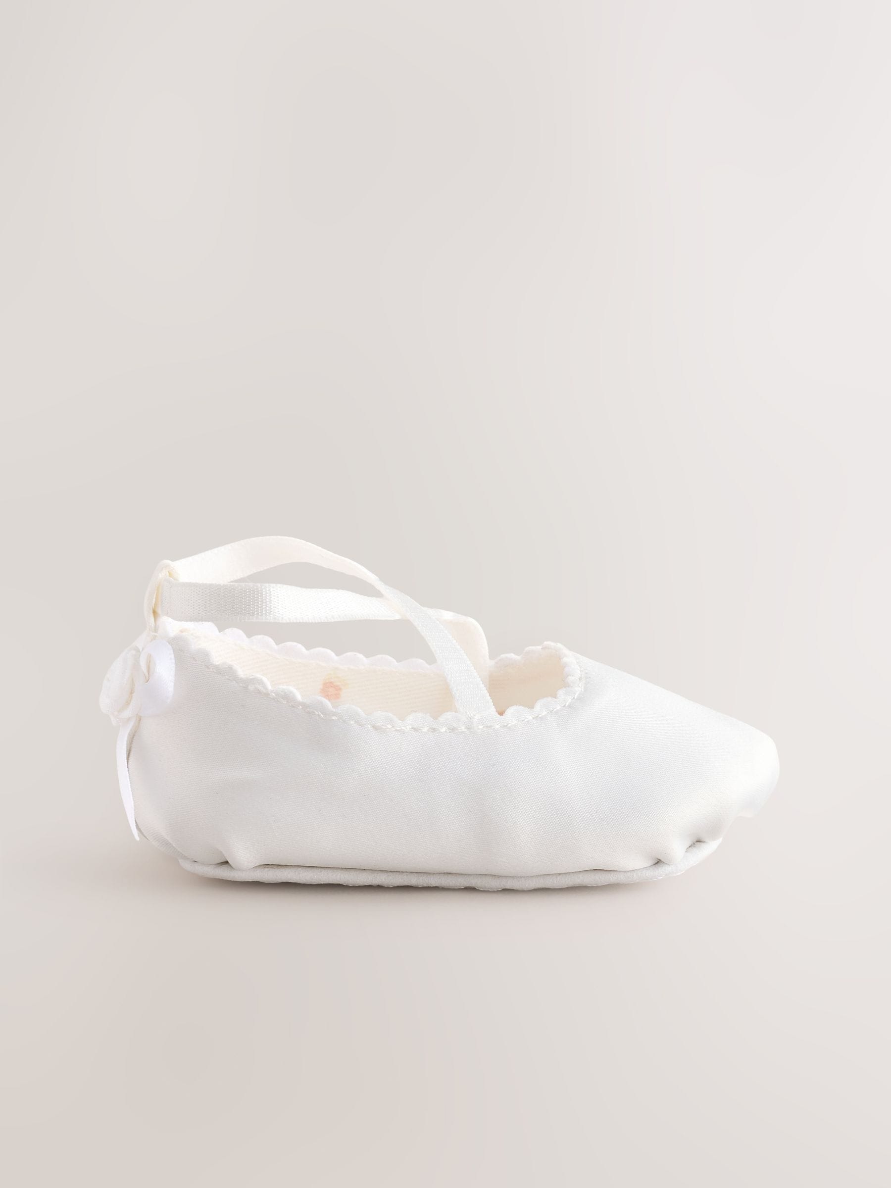 White Baby Satin Ballet Shoes (0-24mths)