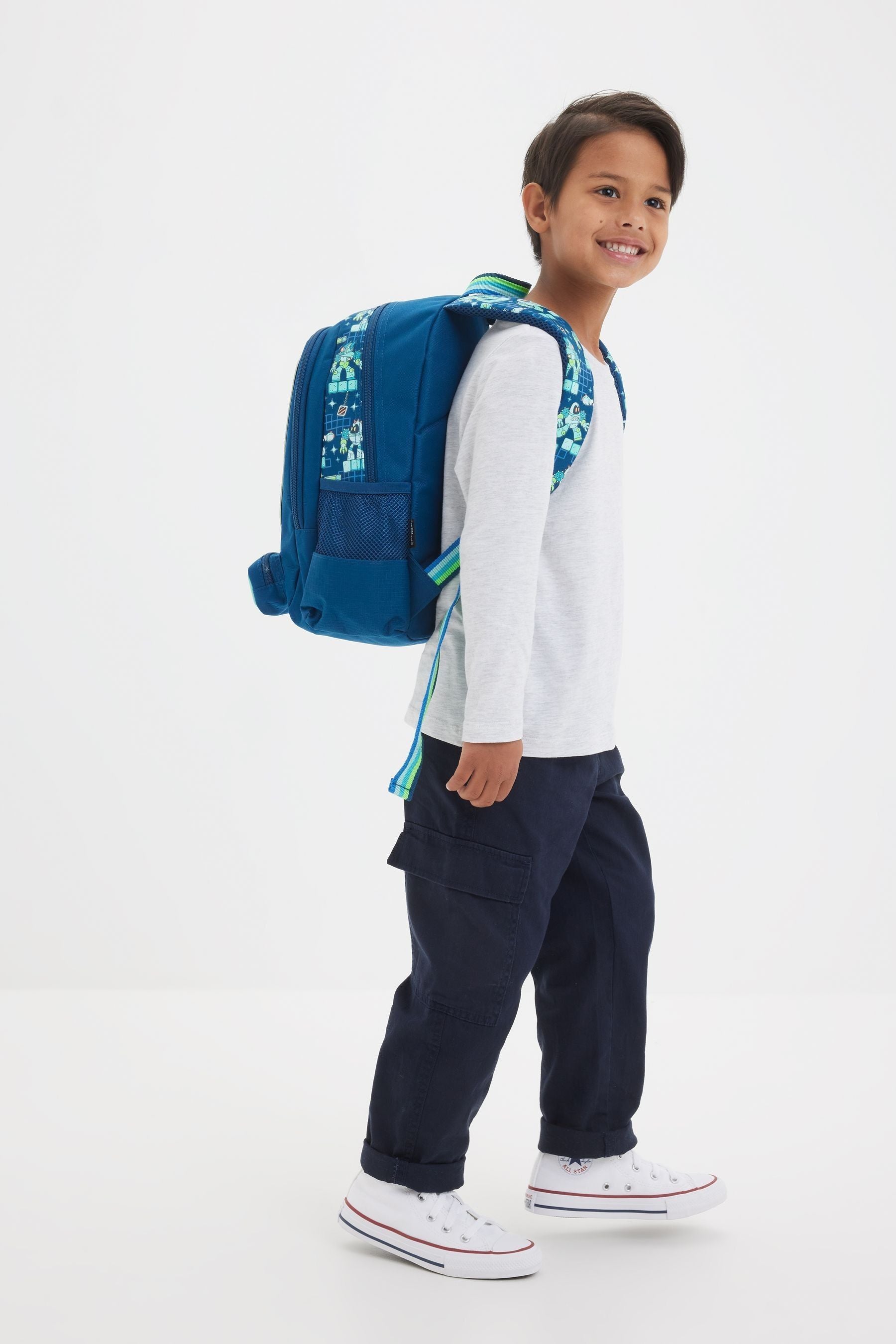 Smiggle Blue Junior Happy Tales Character Backpack