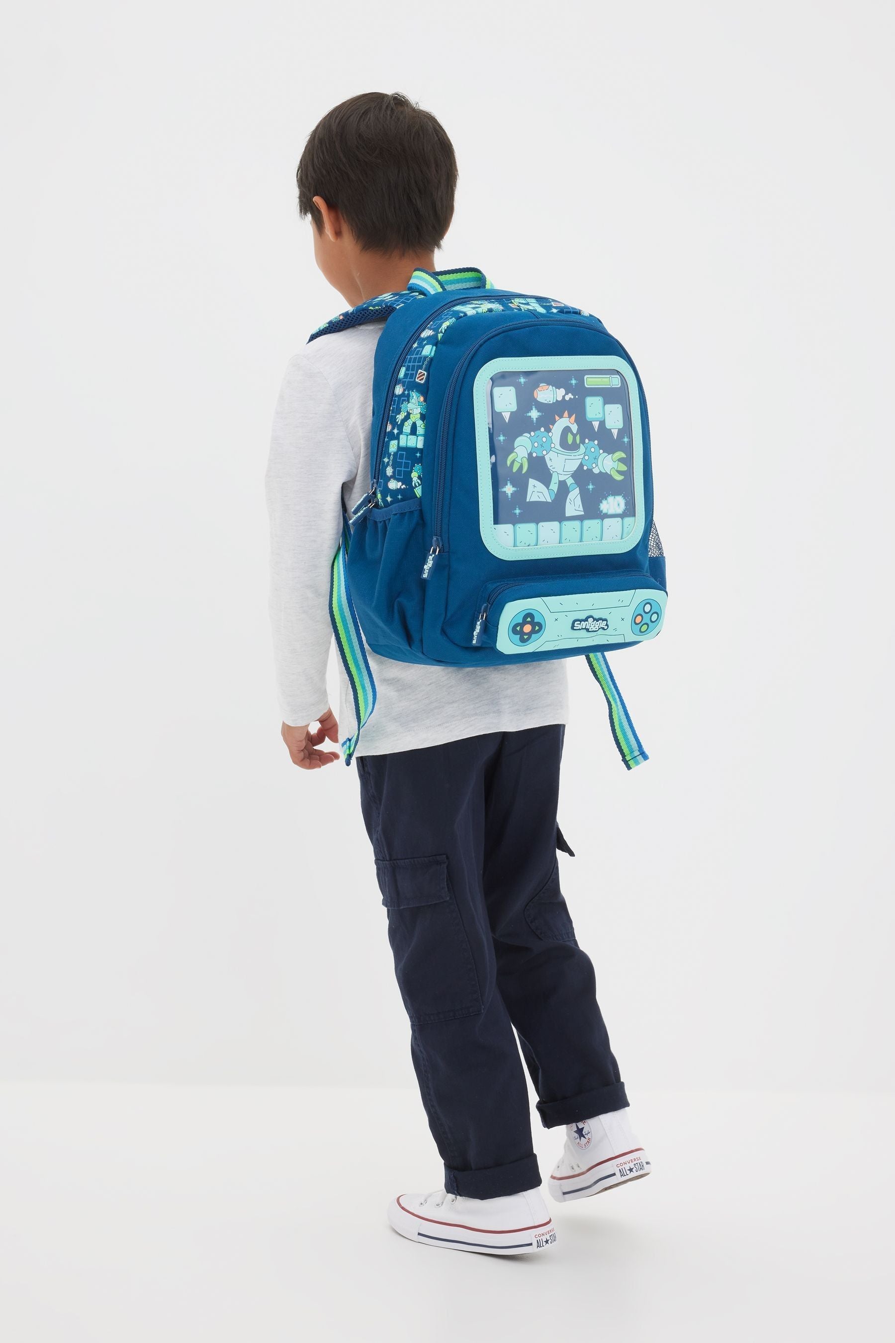 Smiggle Blue Junior Happy Tales Character Backpack