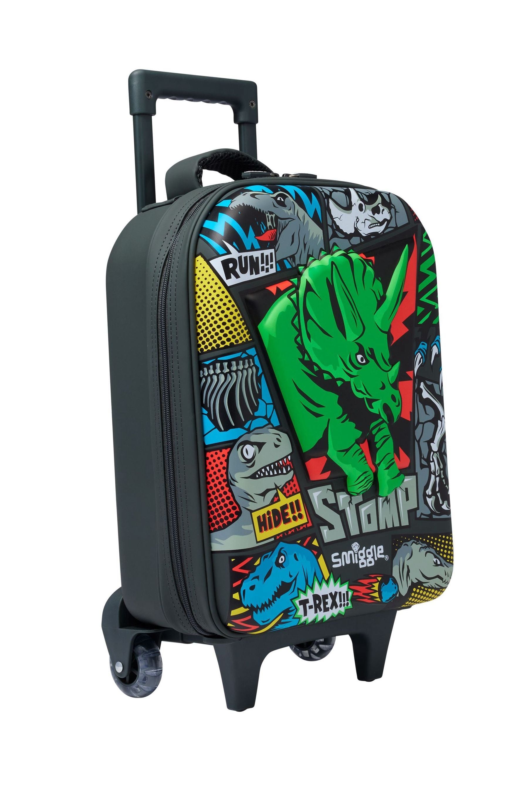 Smiggle Grey Happy Tales Junior Hardtop Trolley Bag