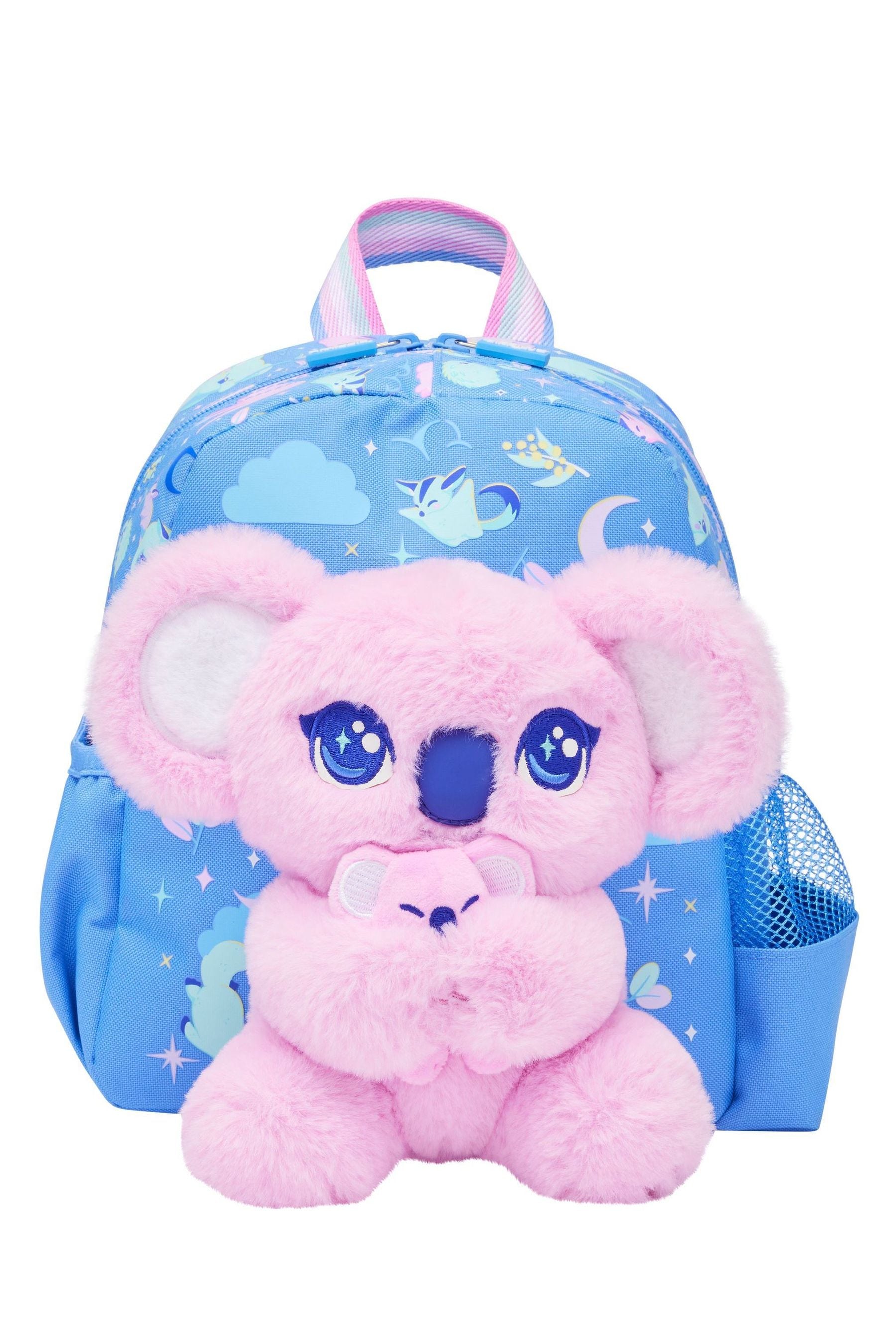 Smiggle Blue Big Dreams Teeny Tiny Backpack With Detachable Plush Toy