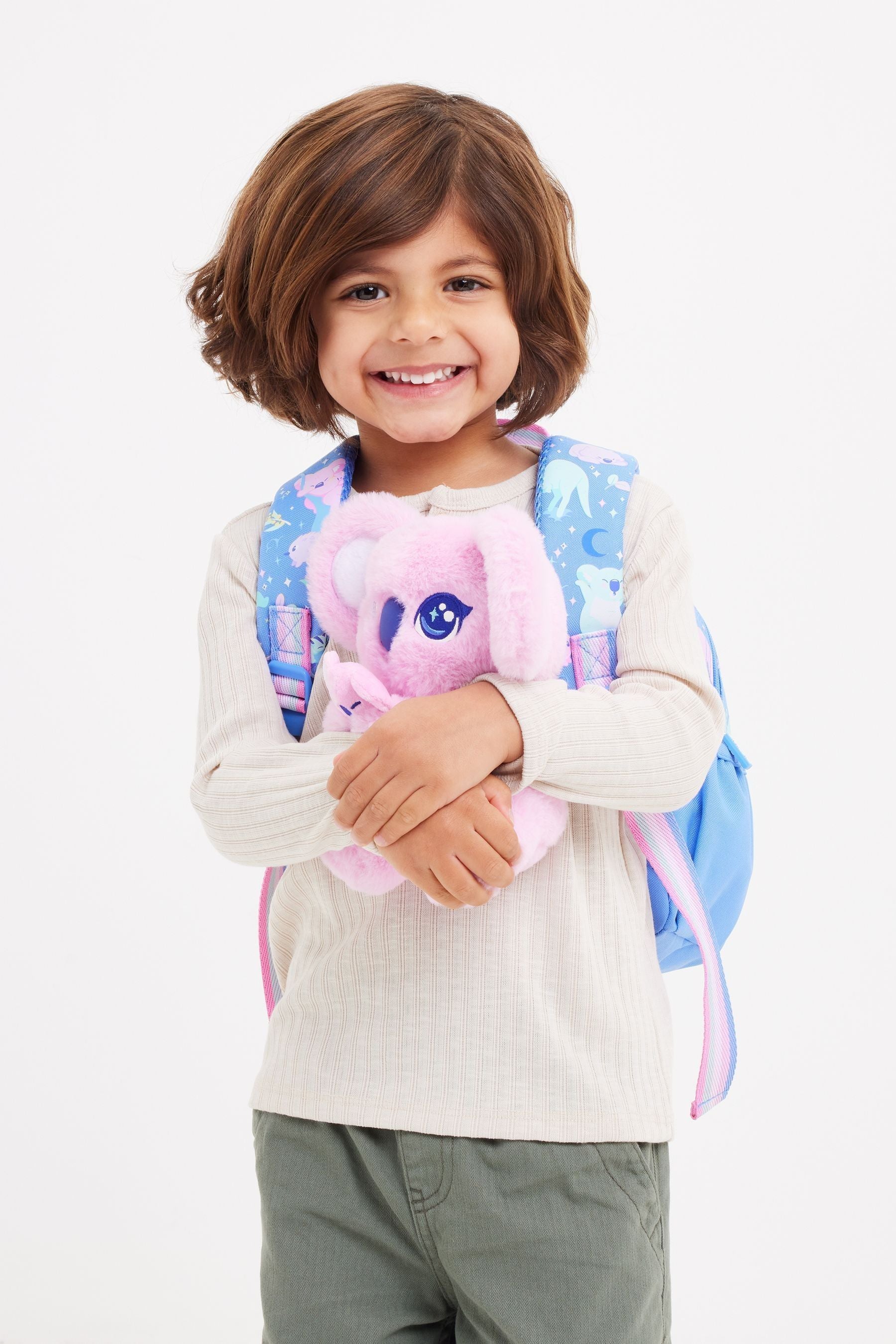 Smiggle Blue Big Dreams Teeny Tiny Backpack With Detachable Plush Toy