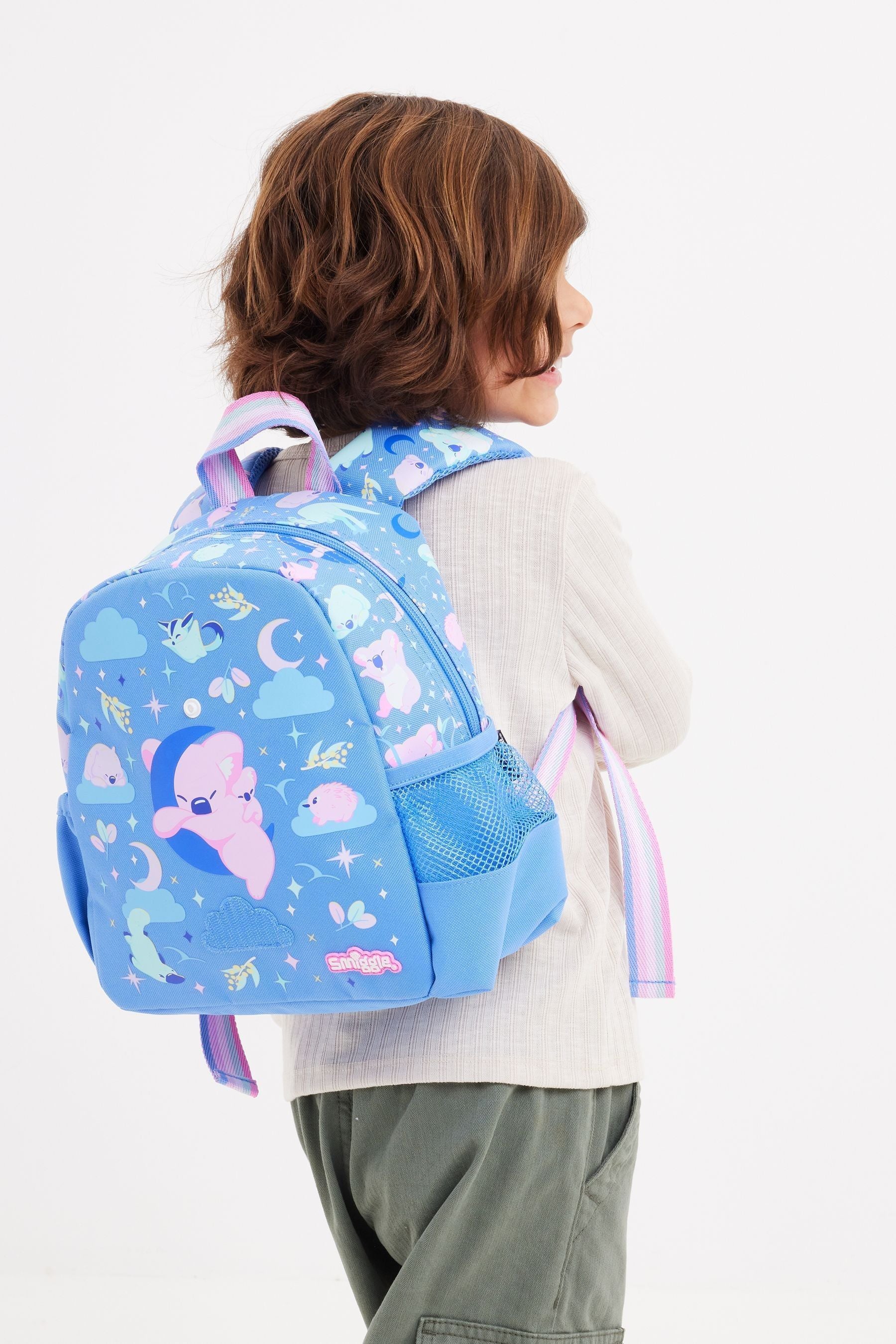 Smiggle Blue Big Dreams Teeny Tiny Backpack With Detachable Plush Toy