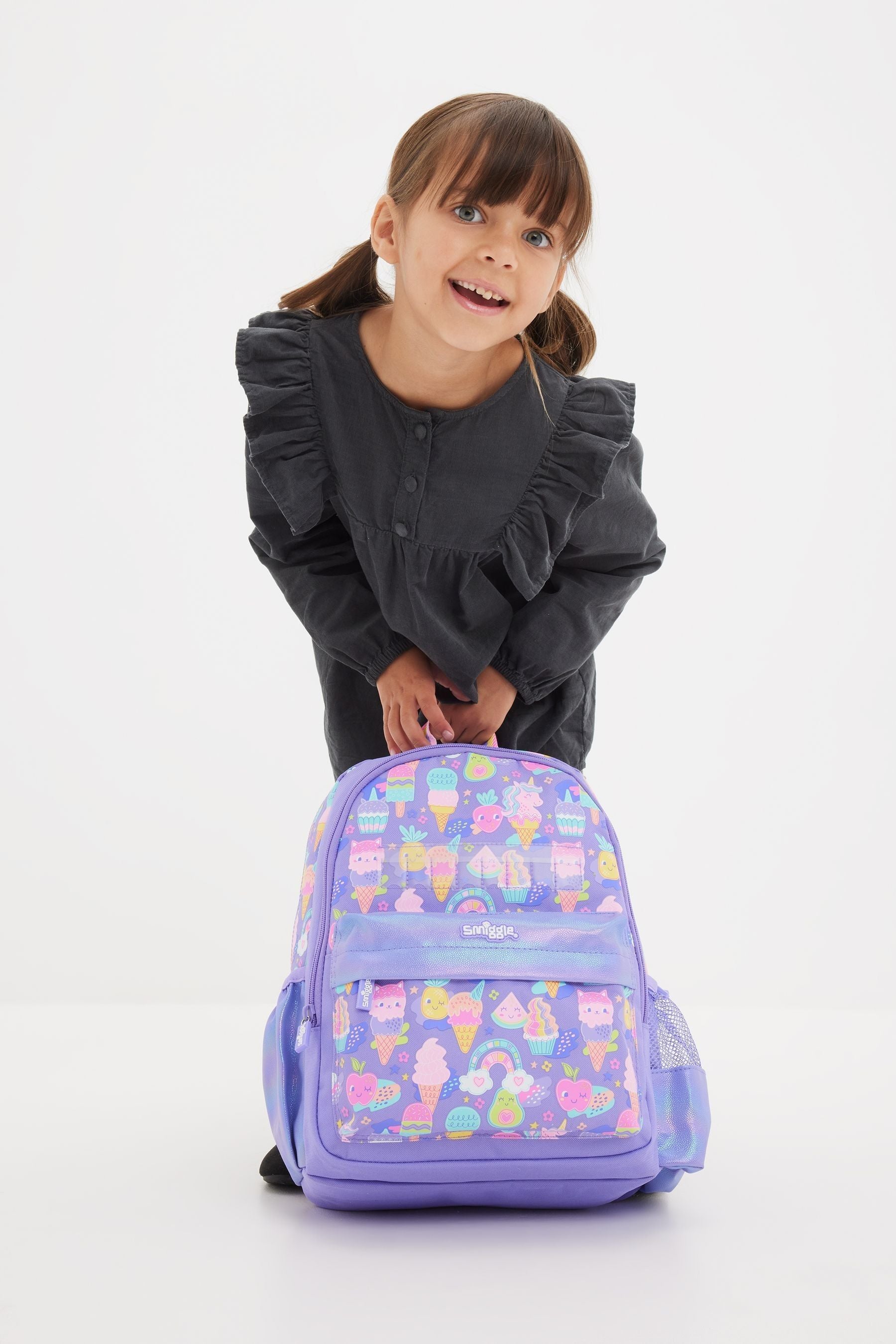 Smiggle Purple Happy Tales Junior Id Backpack