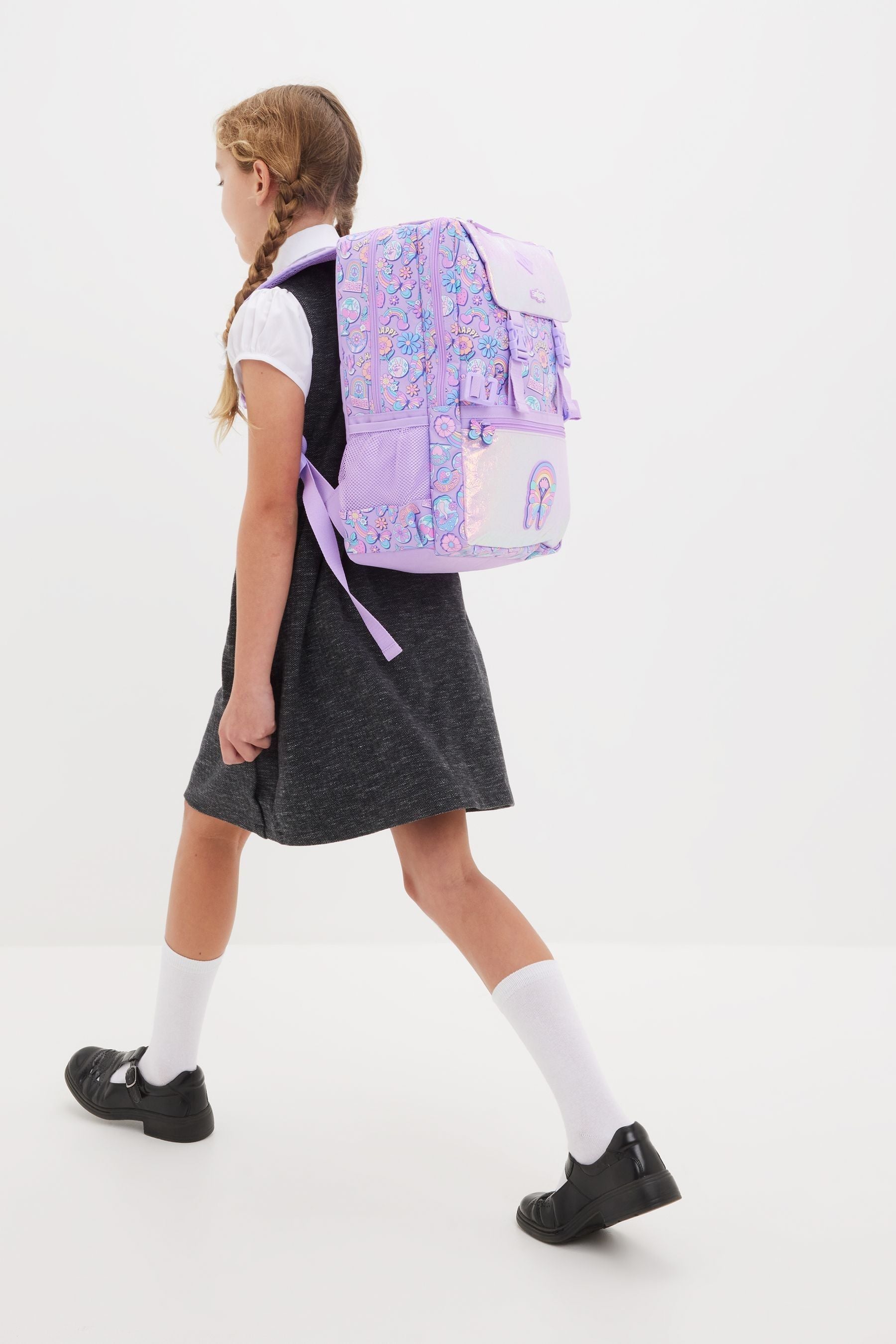 Smiggle Purple Limitless Attach Foldover Bag