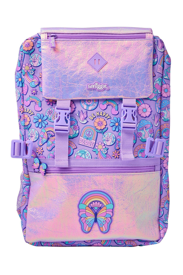 Smiggle Purple Limitless Attach Foldover Bag