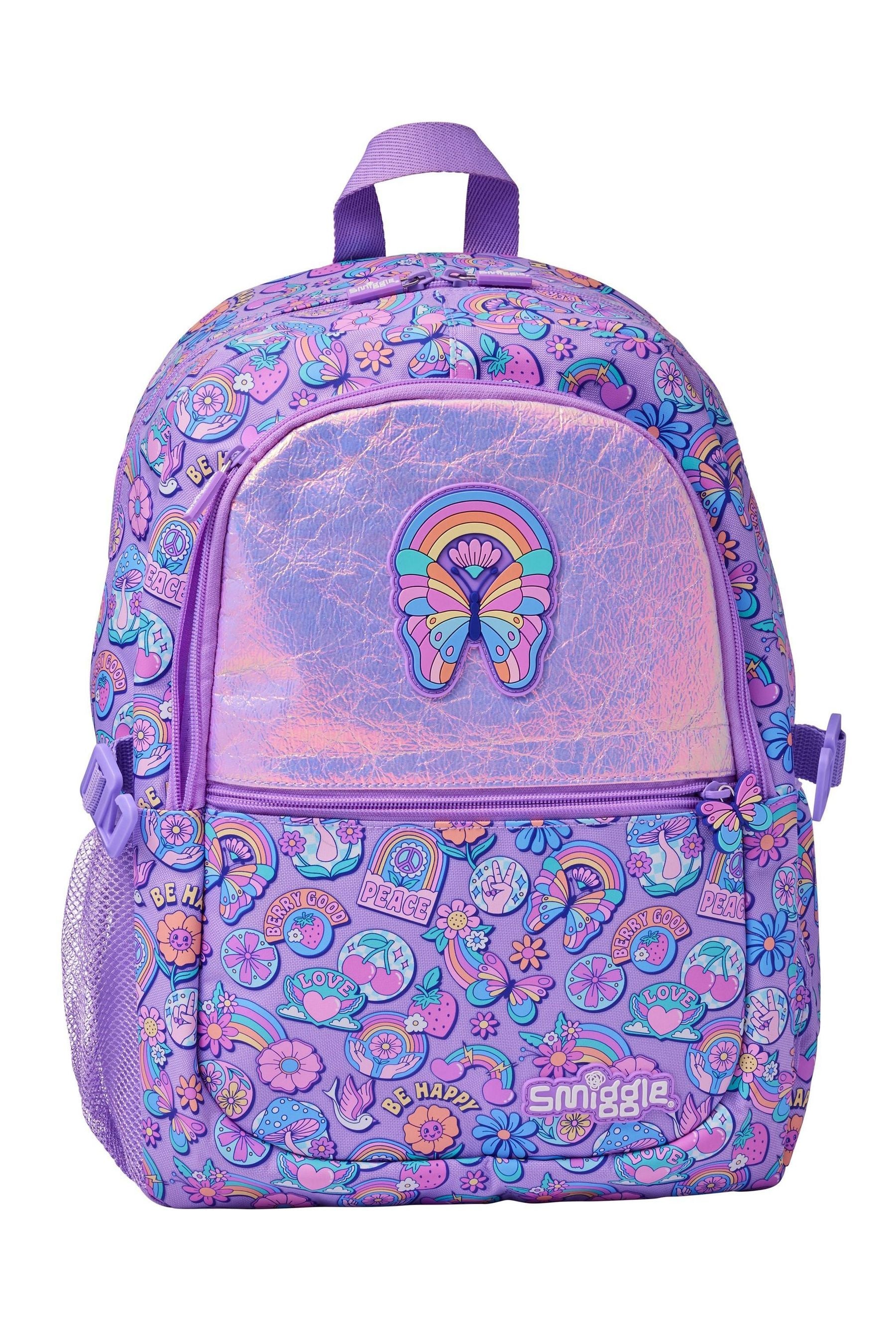 Smiggle Purple Limitless Classic Attach Backpack