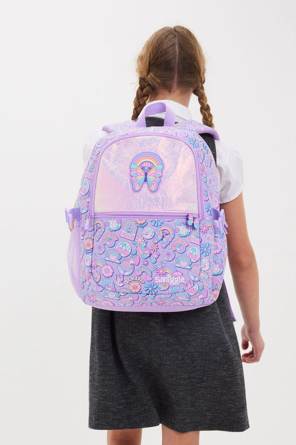 Smiggle Purple Limitless Classic Attach Backpack