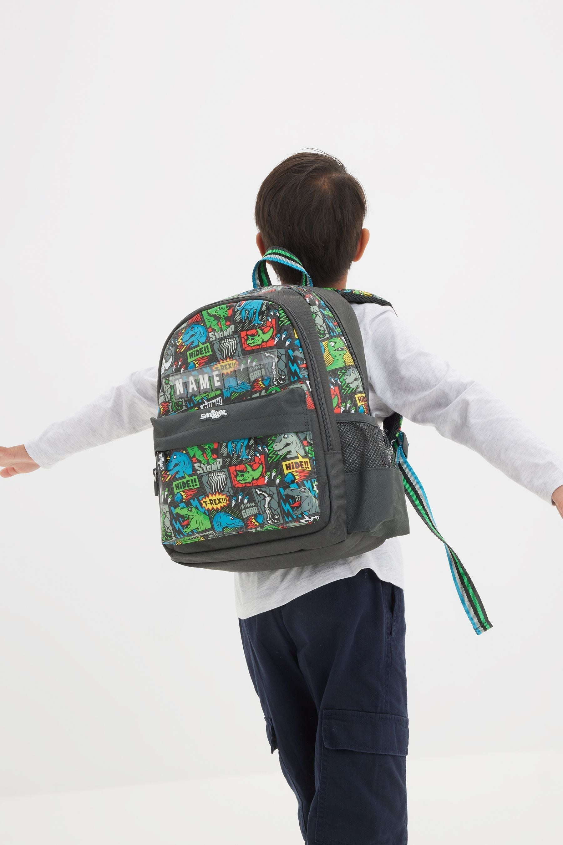 Smiggle Grey Happy Tales Junior Id Backpack