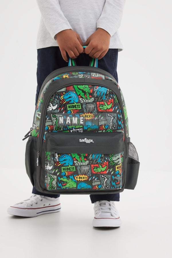 Smiggle Grey Happy Tales Junior Id Backpack