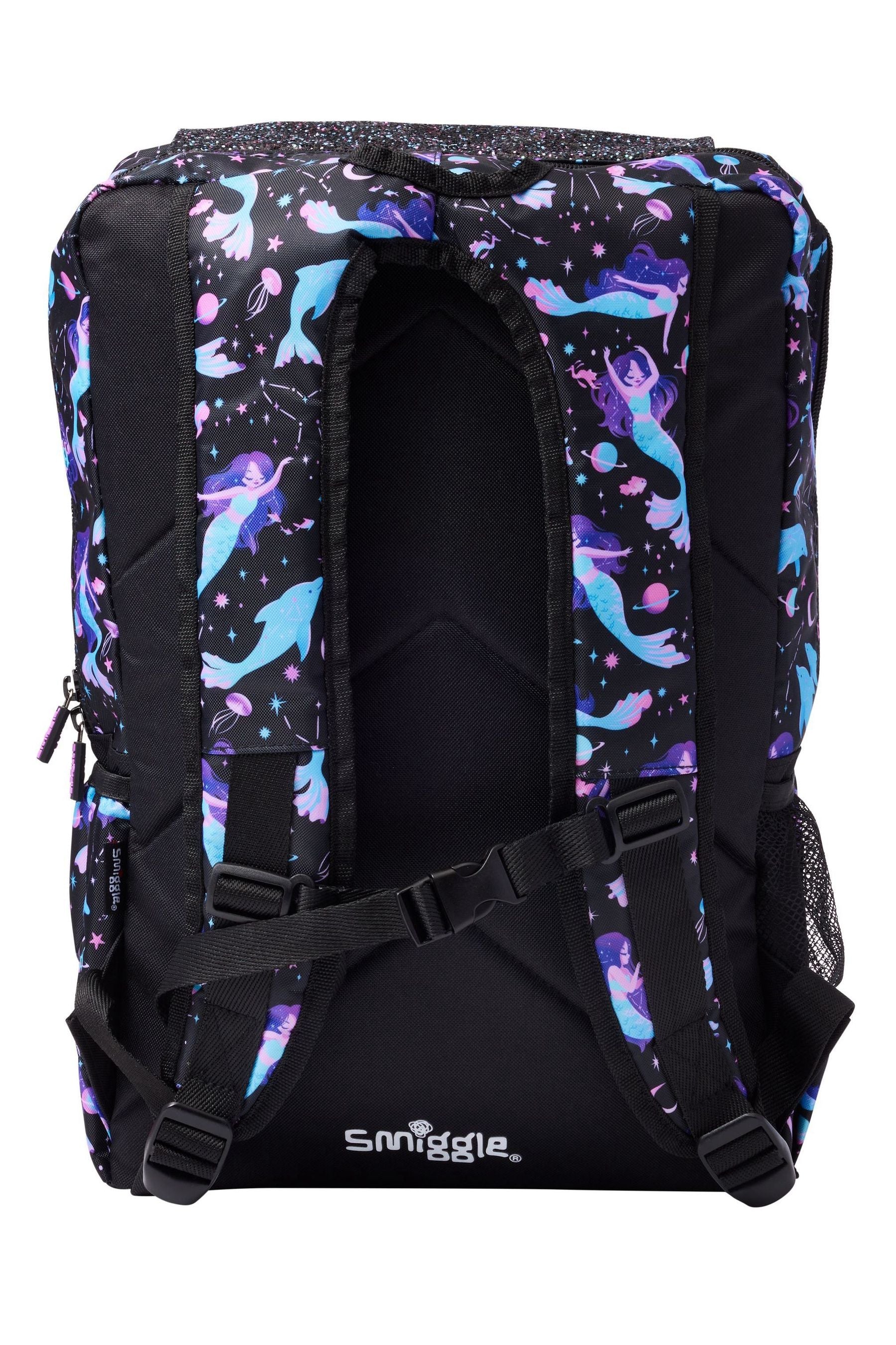 Smiggle Black Limitless Attach Foldover Bag