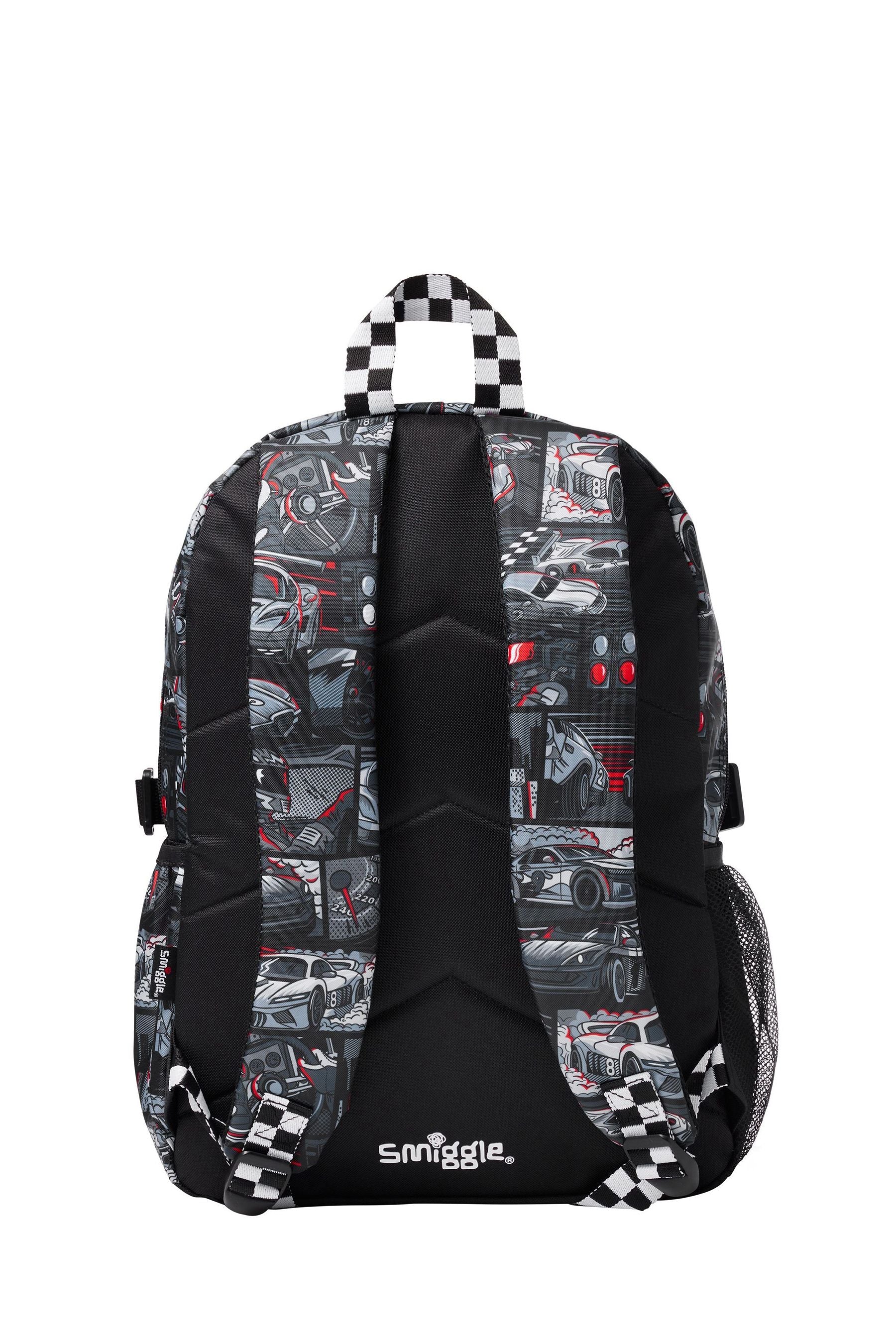 Smiggle Dark Black Limitless Classic Attach Backpack