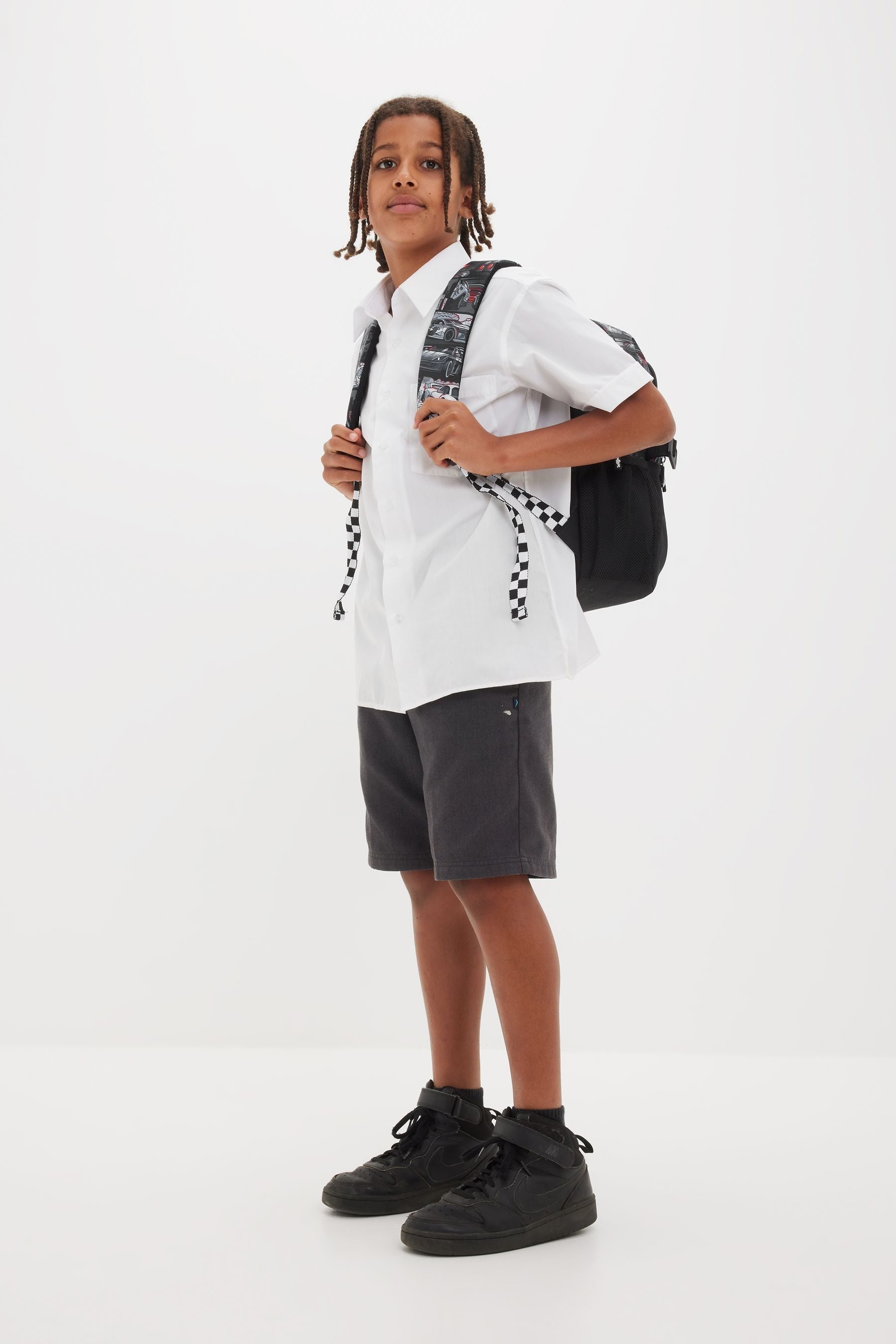 Smiggle Dark Black Limitless Classic Attach Backpack