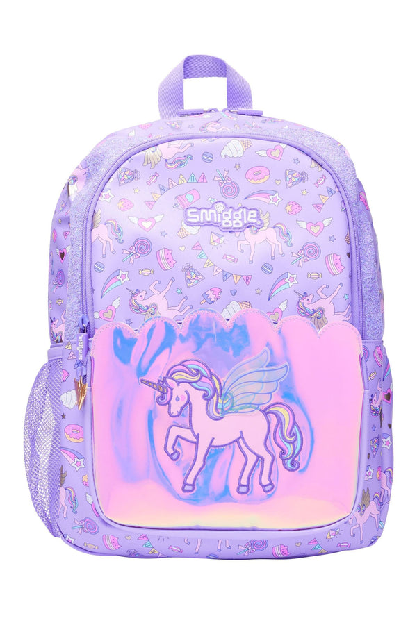 Smiggle Purple Fun Fair Classic Backpack