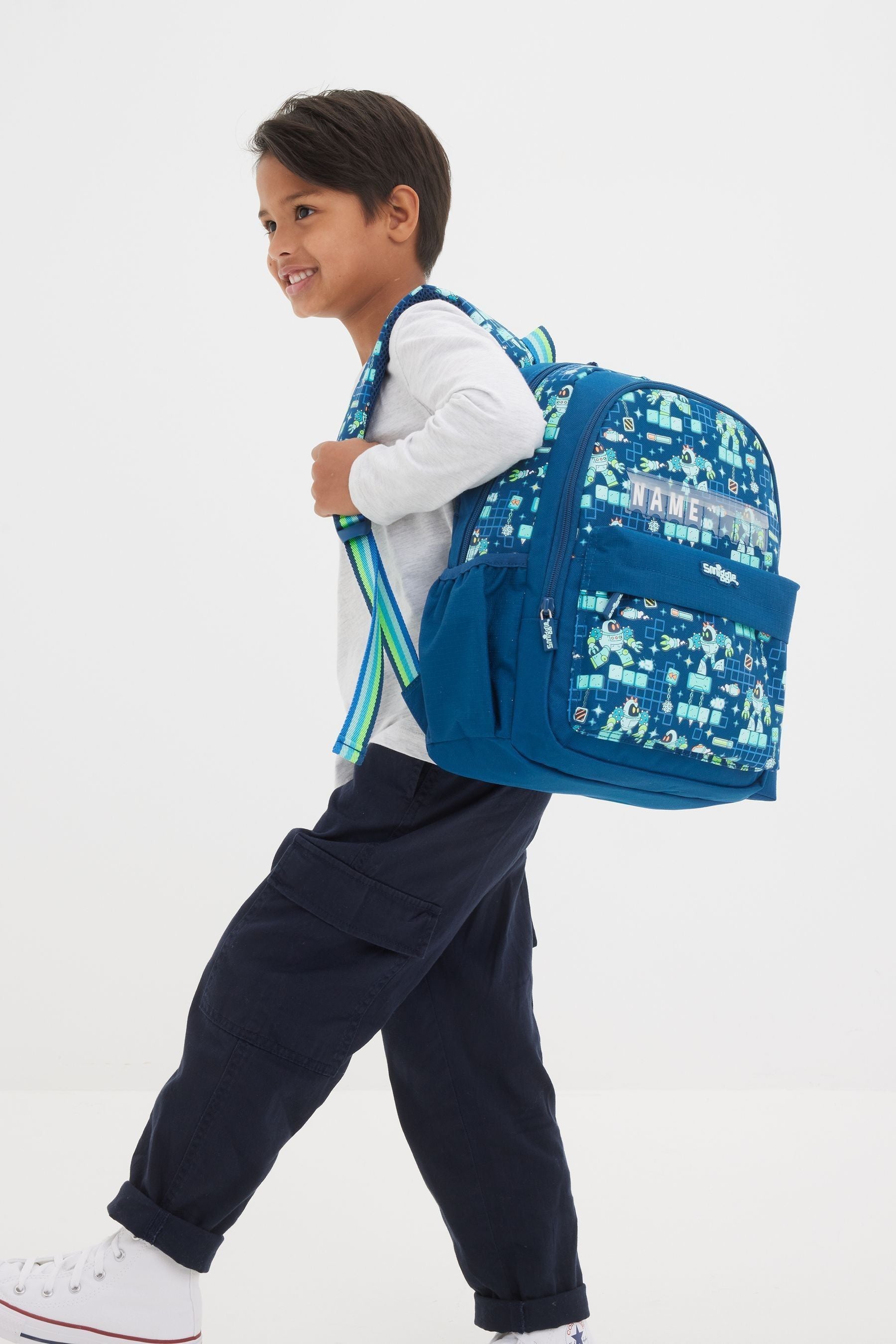 Smiggle Blue Happy Tales Junior Id Backpack