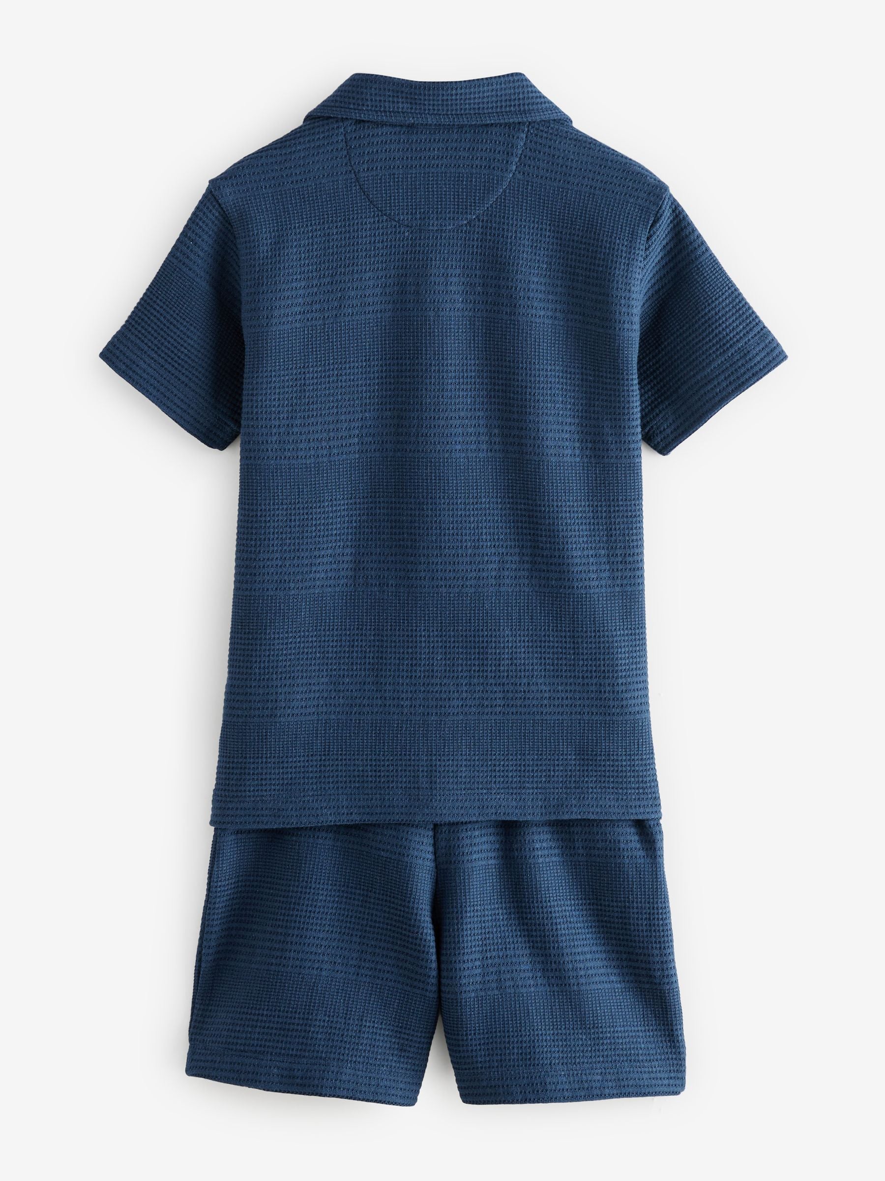 Baker by Ted Baker Blue Textured T-Shirt and Shorts Set