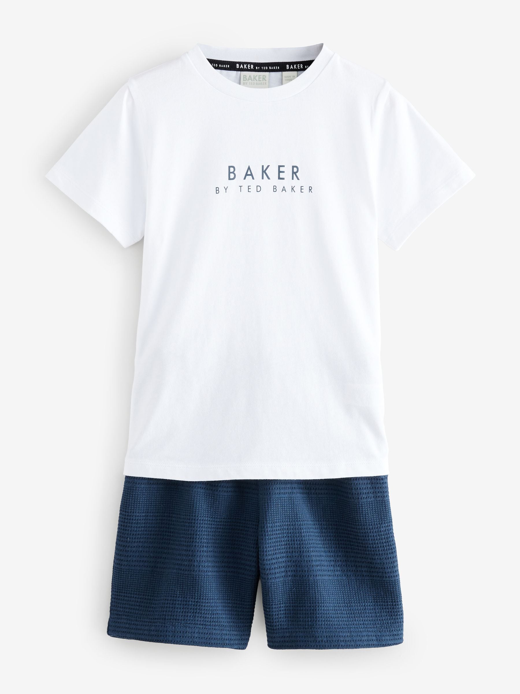 Baker by Ted Baker Blue Textured T-Shirt and Shorts Set