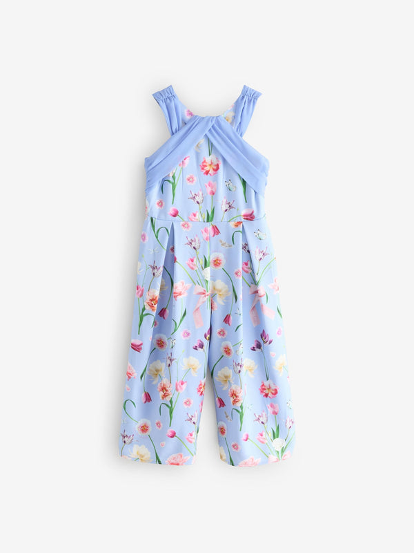 Baker by Ted Baker Blue Floral Print Jumpsuit