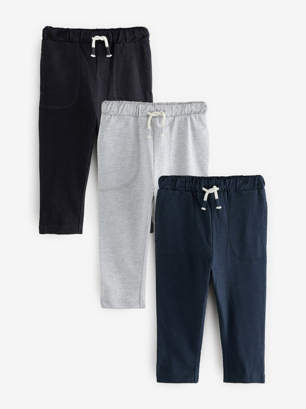 Grey/Navy Lightweight Jersey Joggers (3mths-7yrs)