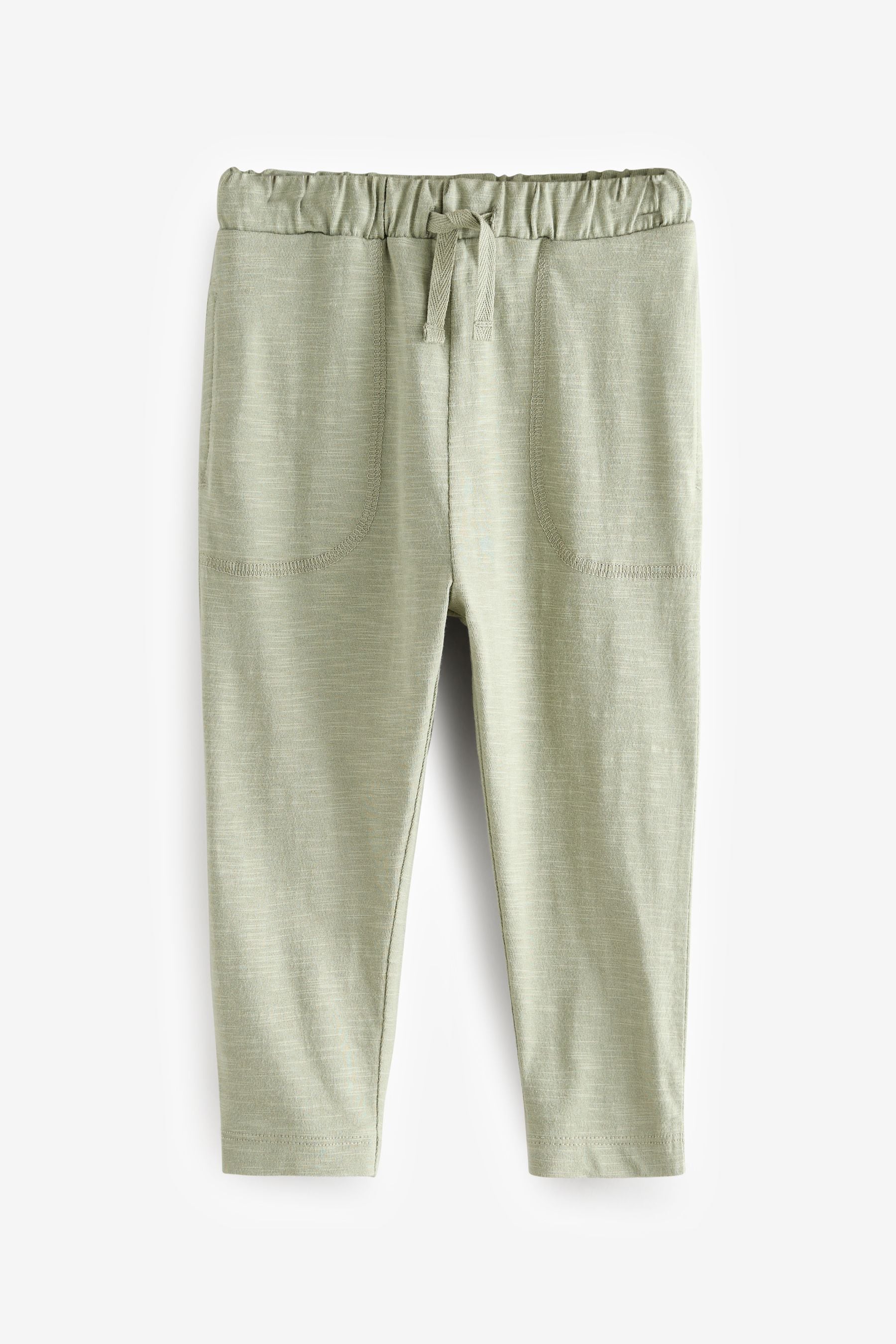 Rust Brown/Sage/Charcoal Grey Lightweight 100% Cotton Jersey Joggers (3mths-7yrs)