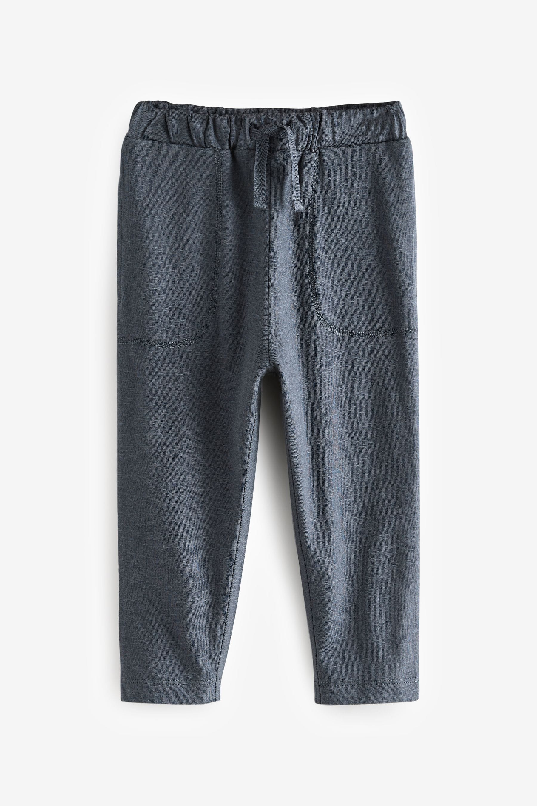 Rust Brown/Sage/Charcoal Grey Lightweight 100% Cotton Jersey Joggers (3mths-7yrs)