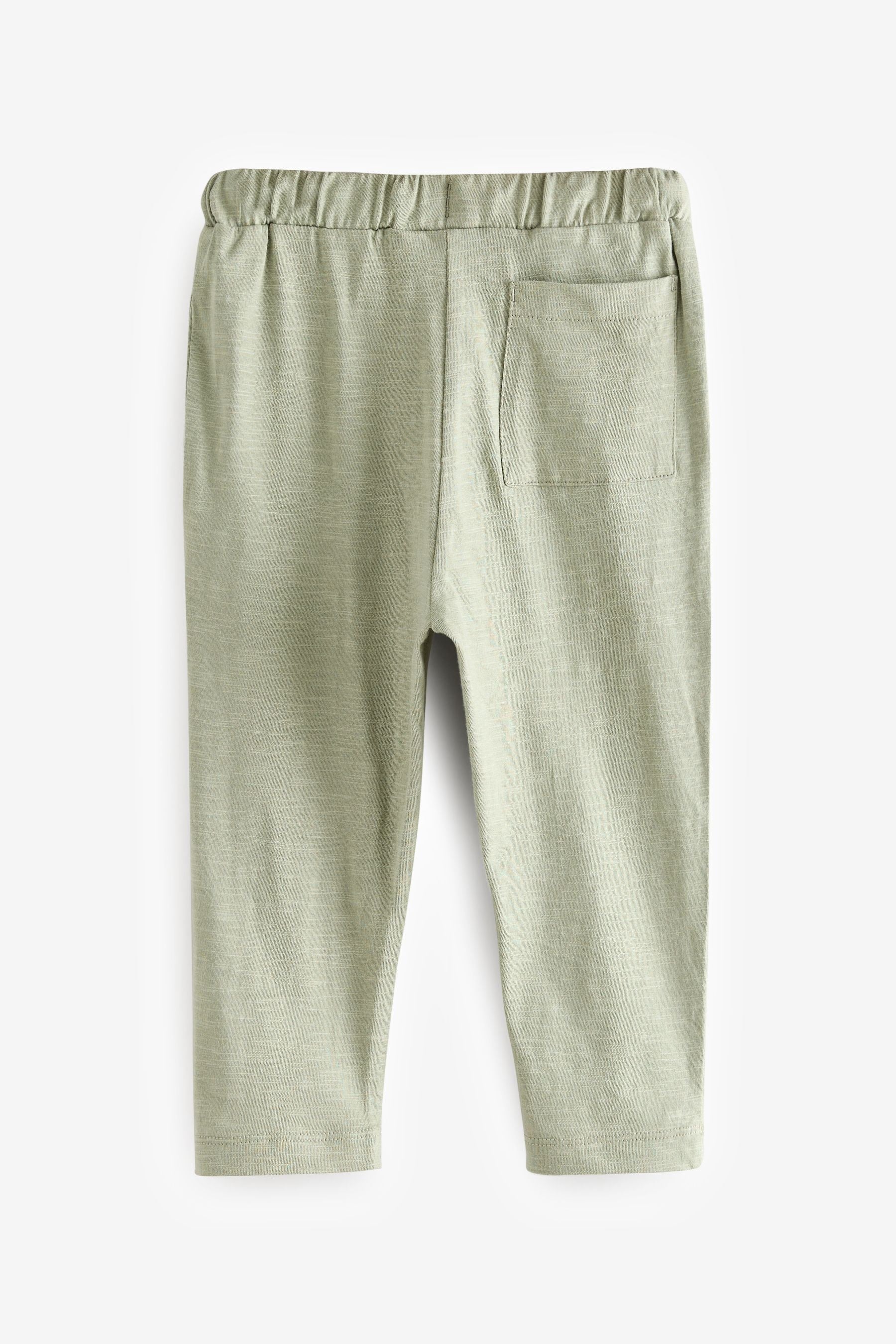 Rust Brown/Sage/Charcoal Grey Lightweight 100% Cotton Jersey Joggers (3mths-7yrs)