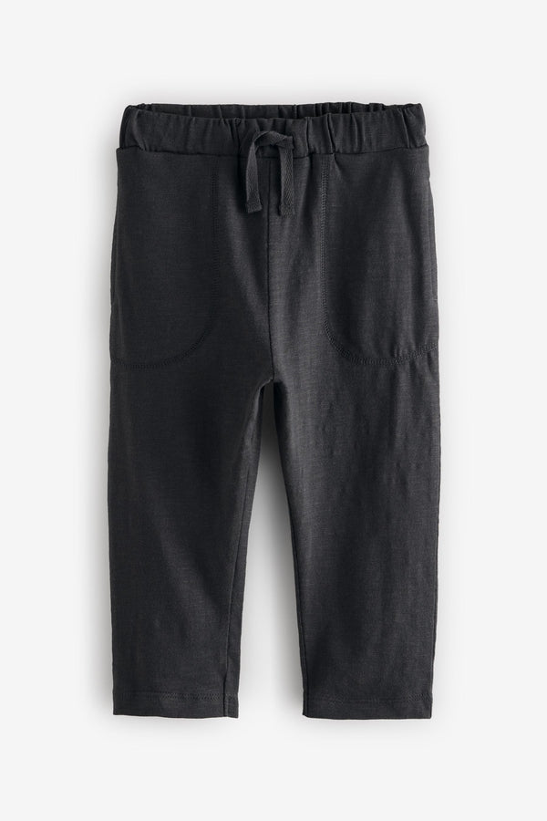 Charcoal Grey Lightweight 100% Cotton Jersey Joggers (3mths-7yrs)