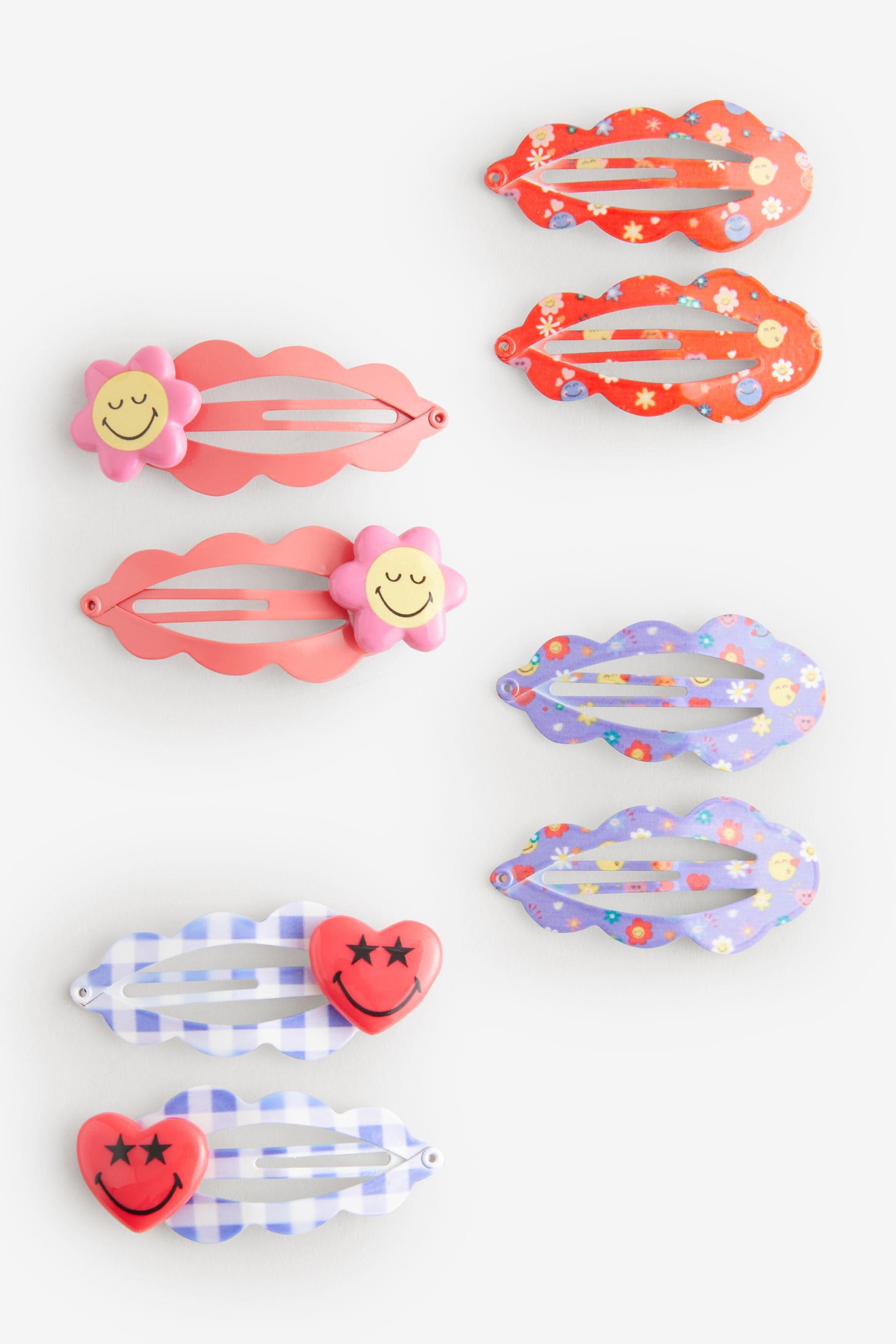 Pink SmileyWorld Clips 8 Pack