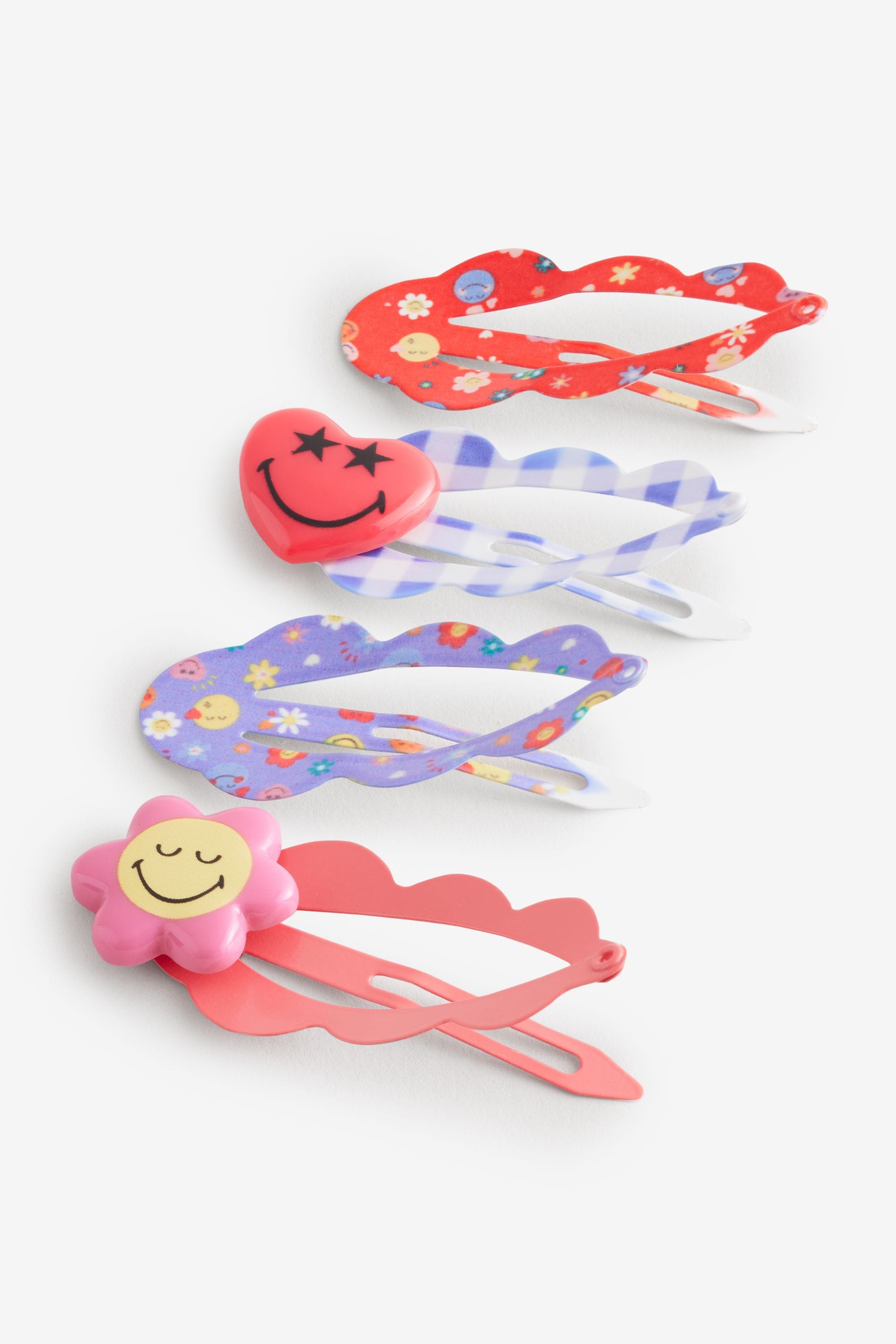 Pink SmileyWorld Clips 8 Pack