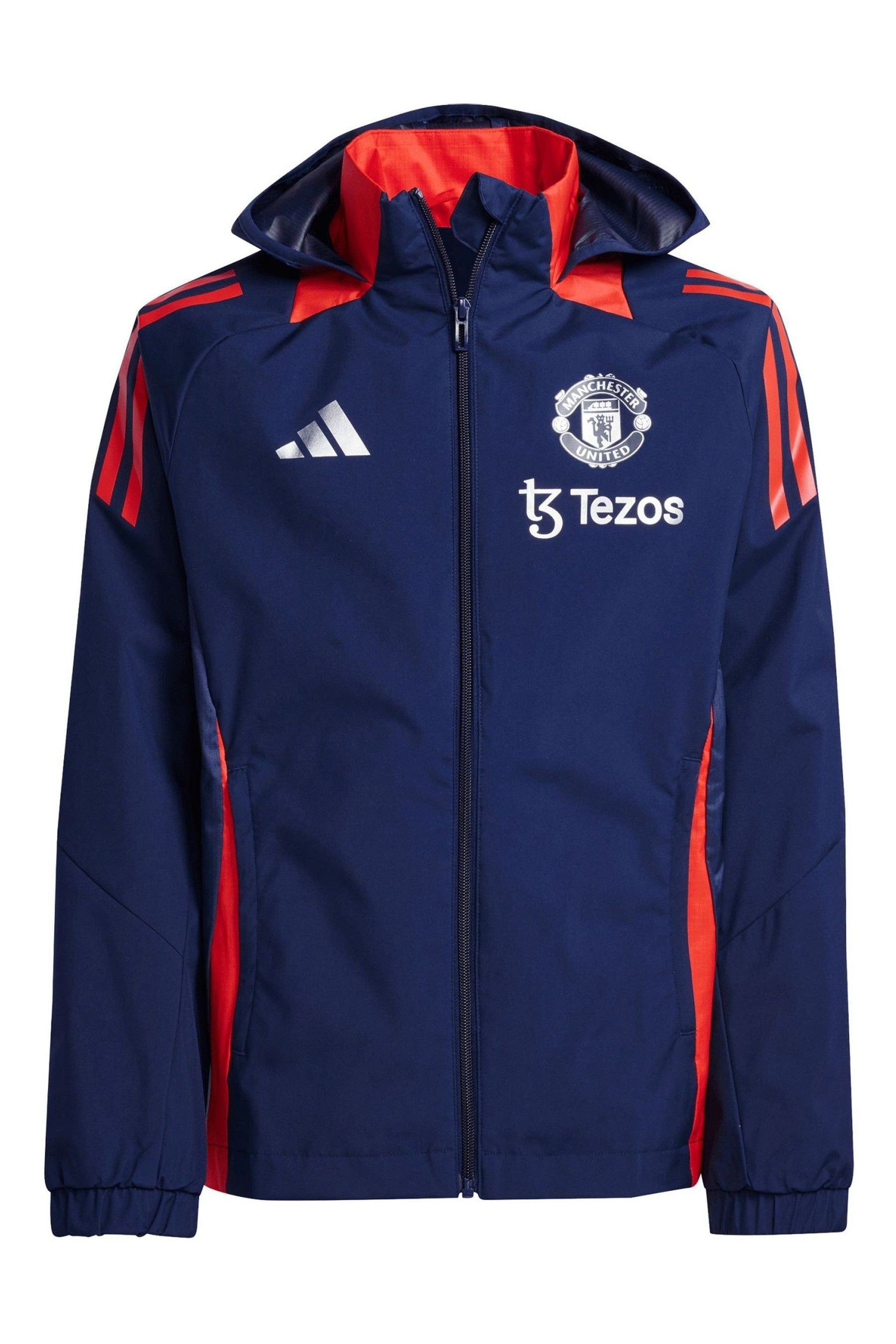 adidas Blue Kids Manchester United Training All-Weather Jacket