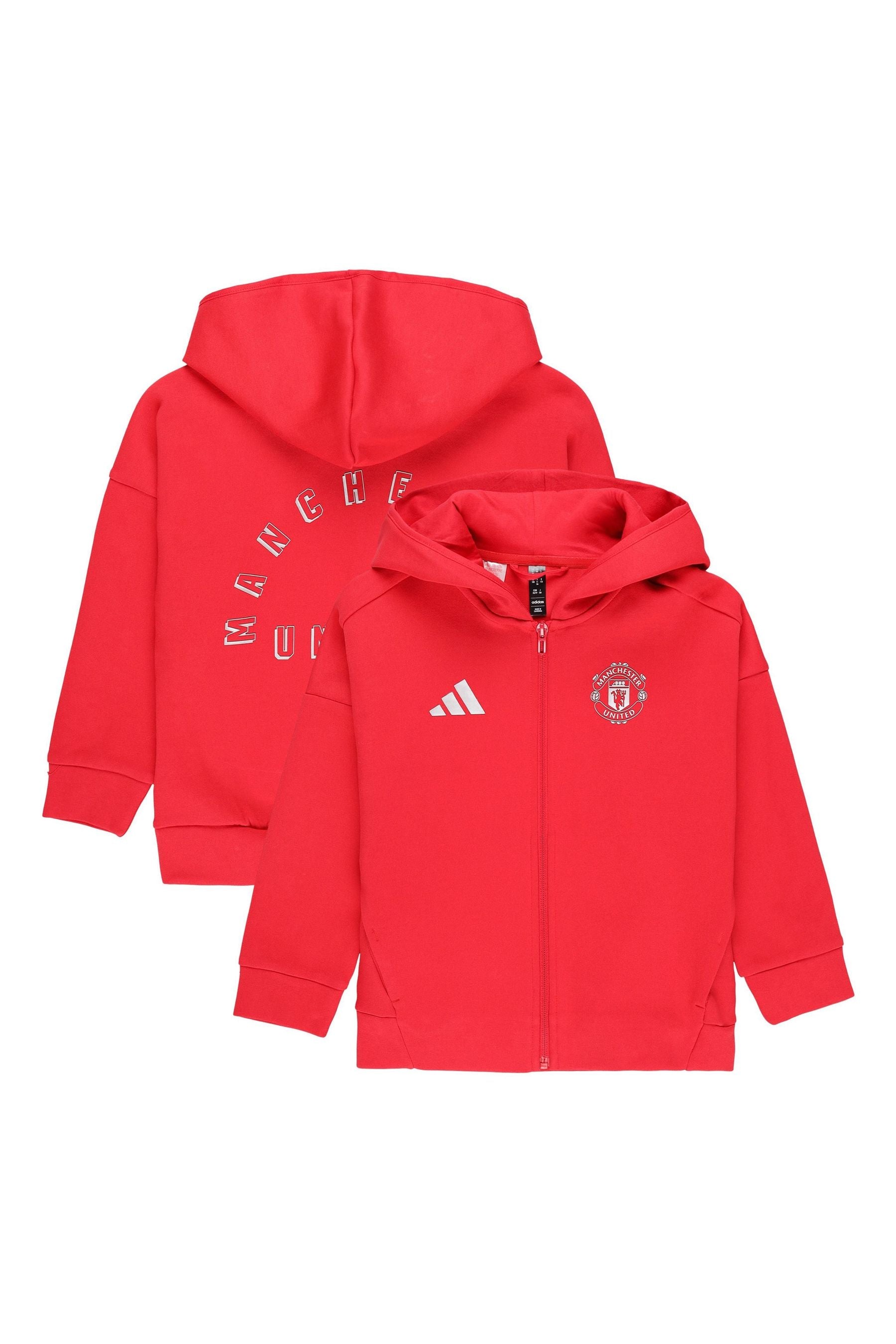 adidas Red Kids Manchester United Anthem Jacket