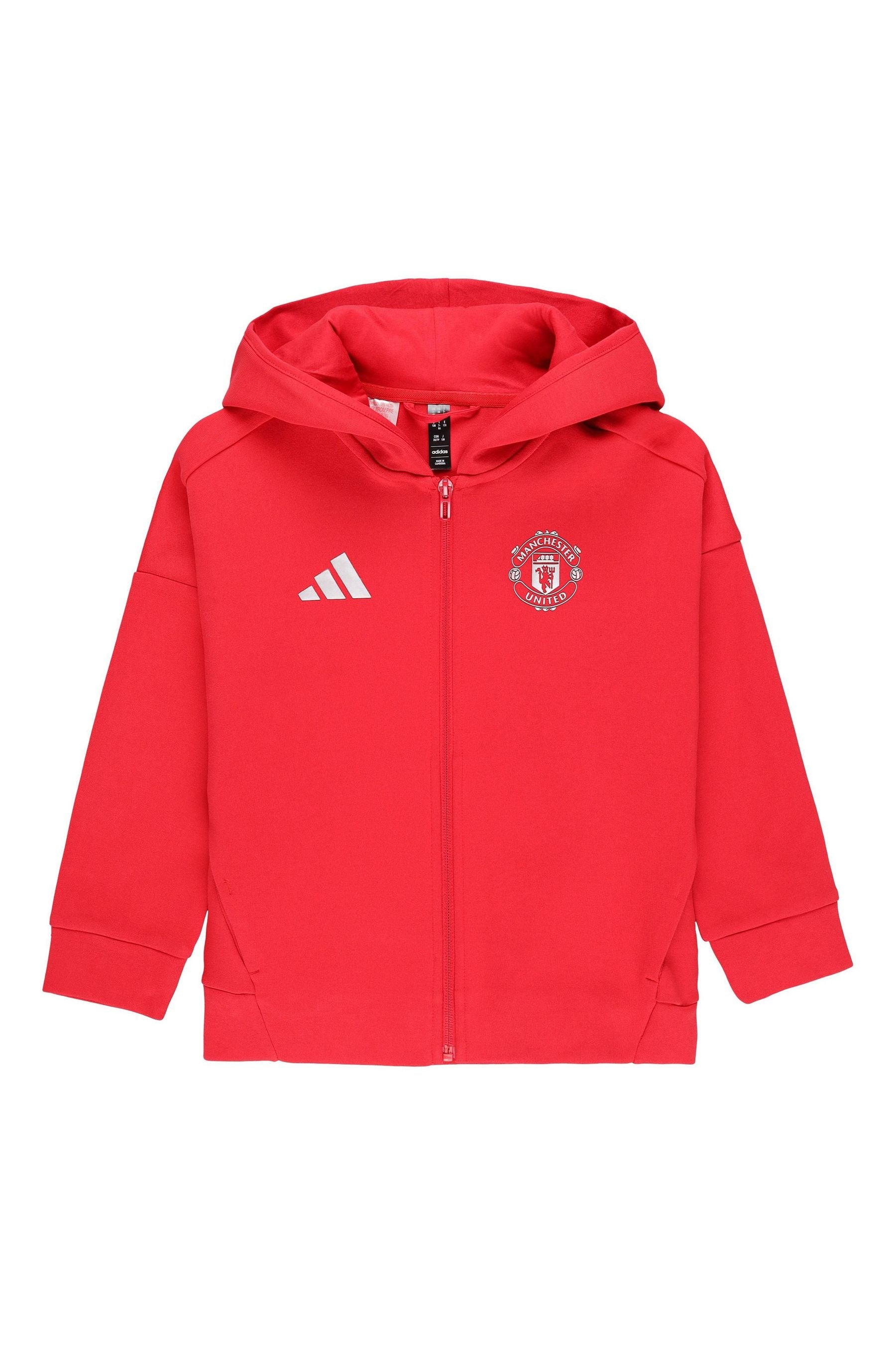 adidas Red Kids Manchester United Anthem Jacket