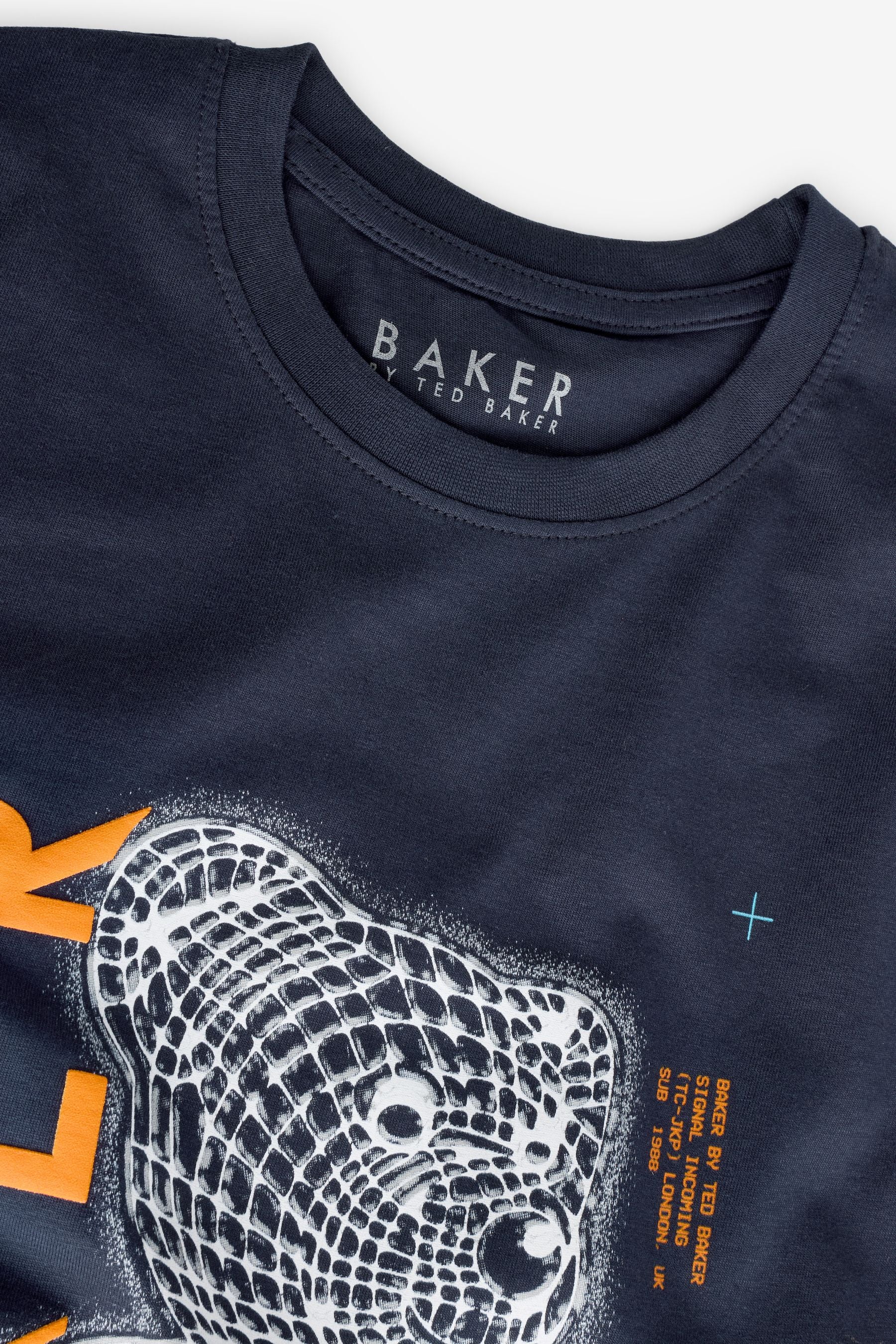 Baker by Ted Baker Navy Graphic 100% Cotton T-Shirt