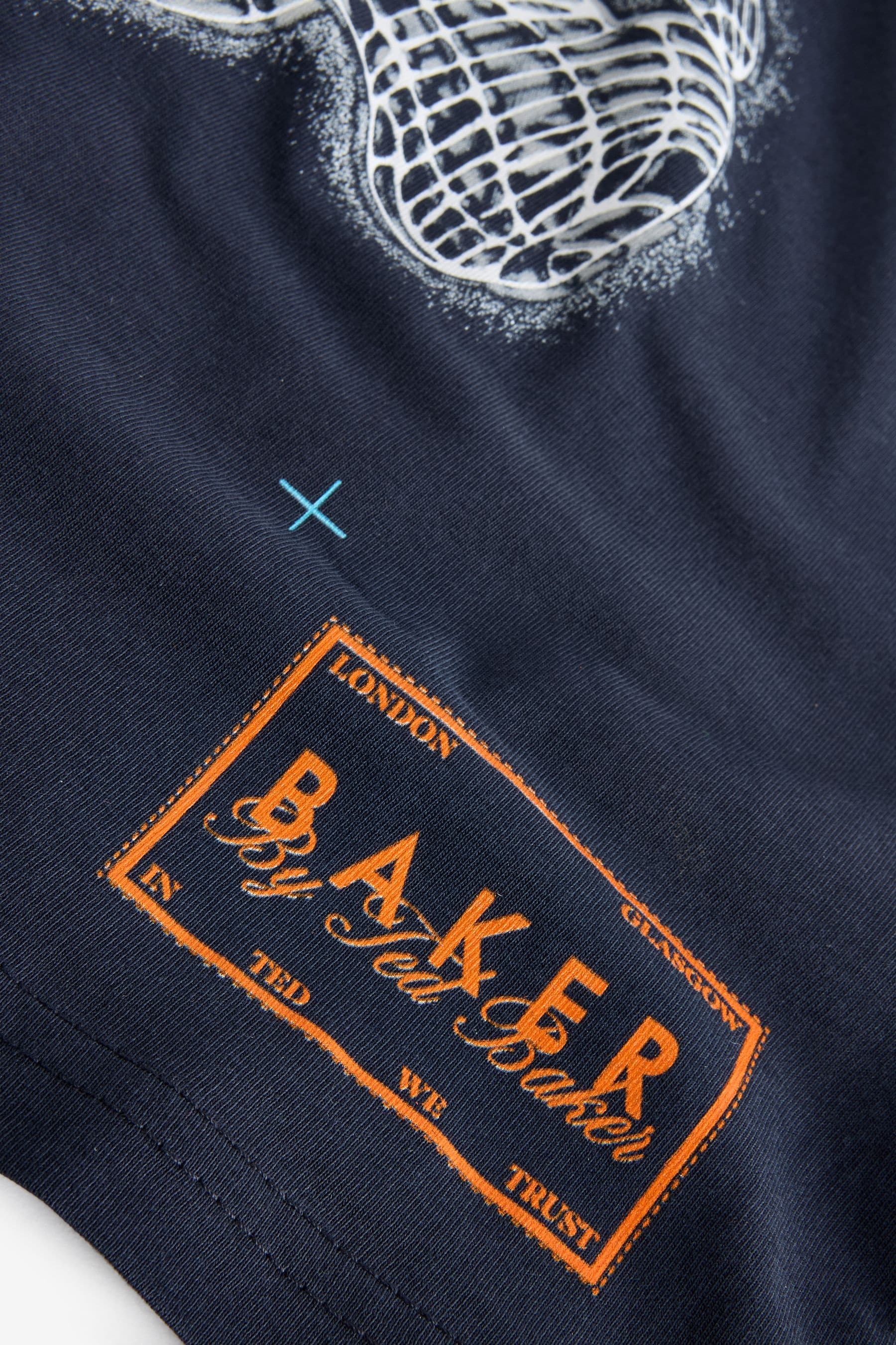 Baker by Ted Baker Navy Graphic 100% Cotton T-Shirt